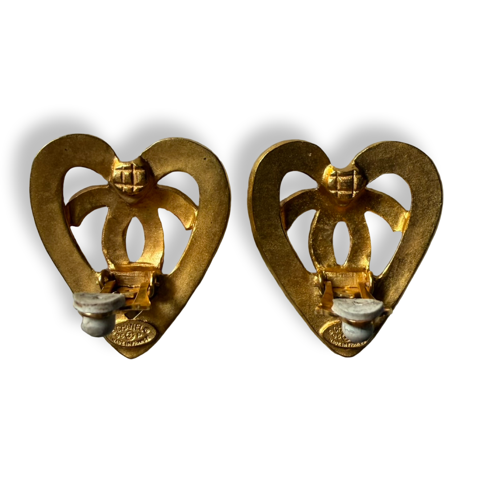 Chanel Vintage Open Heart Earrings