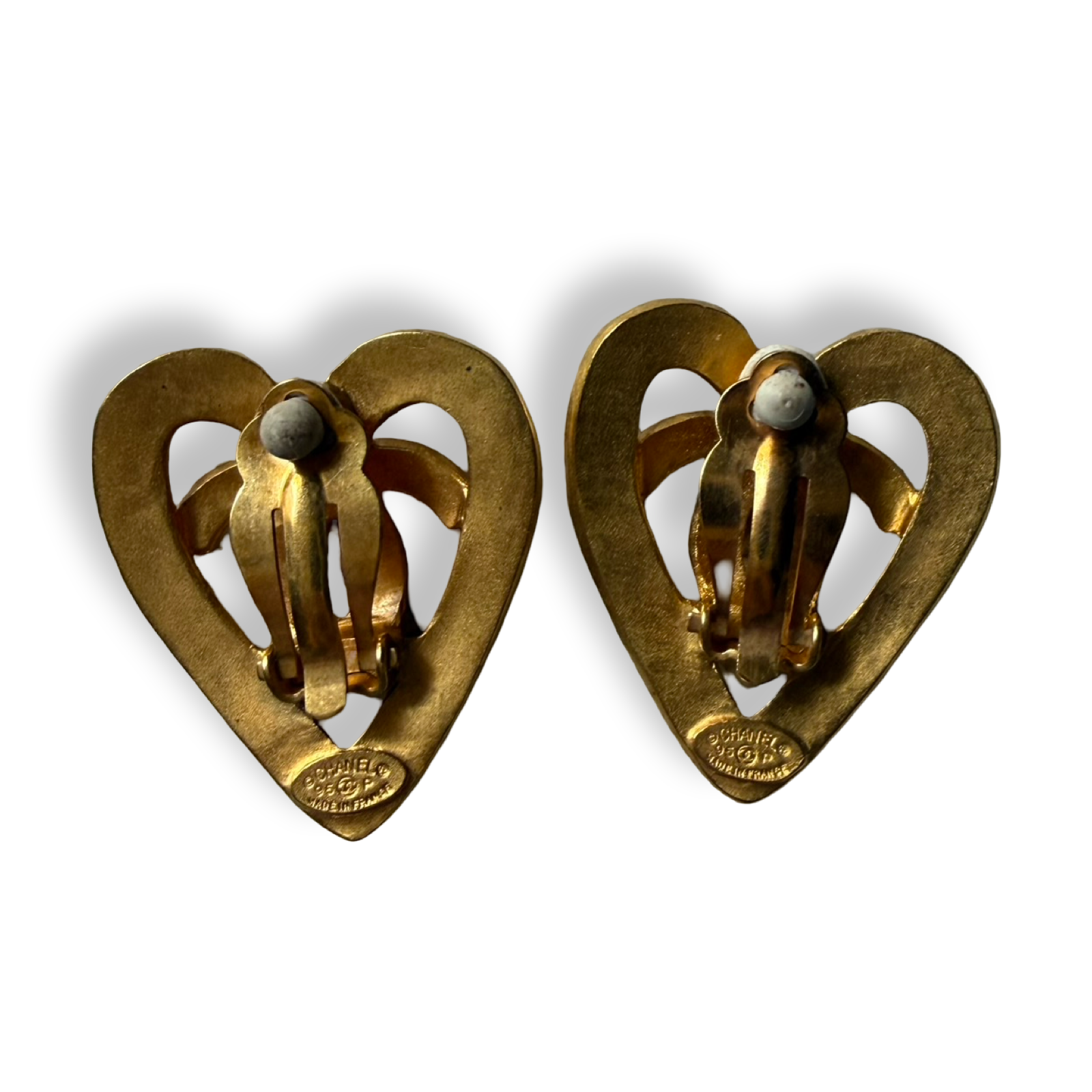 Chanel Vintage Open Heart Earrings