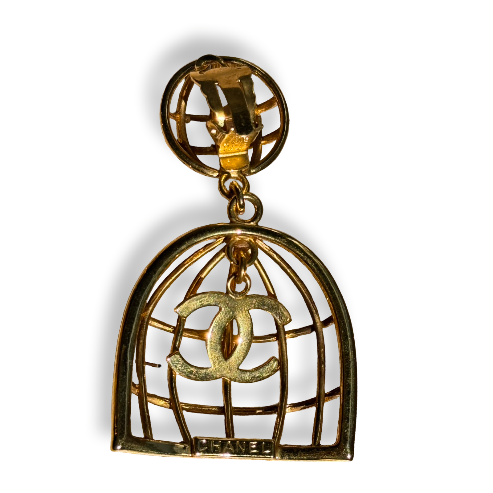 Chanel Vintage Birdcage Earrings