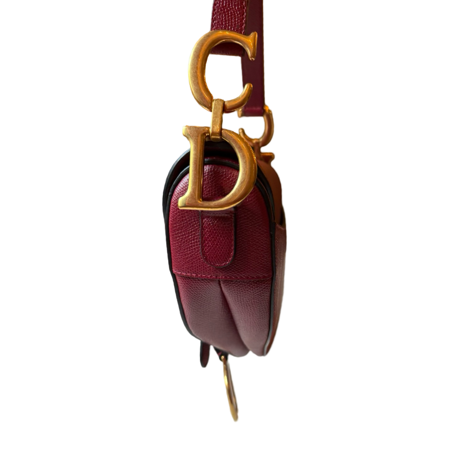 Dior New red grained Leather Saddle Bag 2019 like new condition gold hardware
