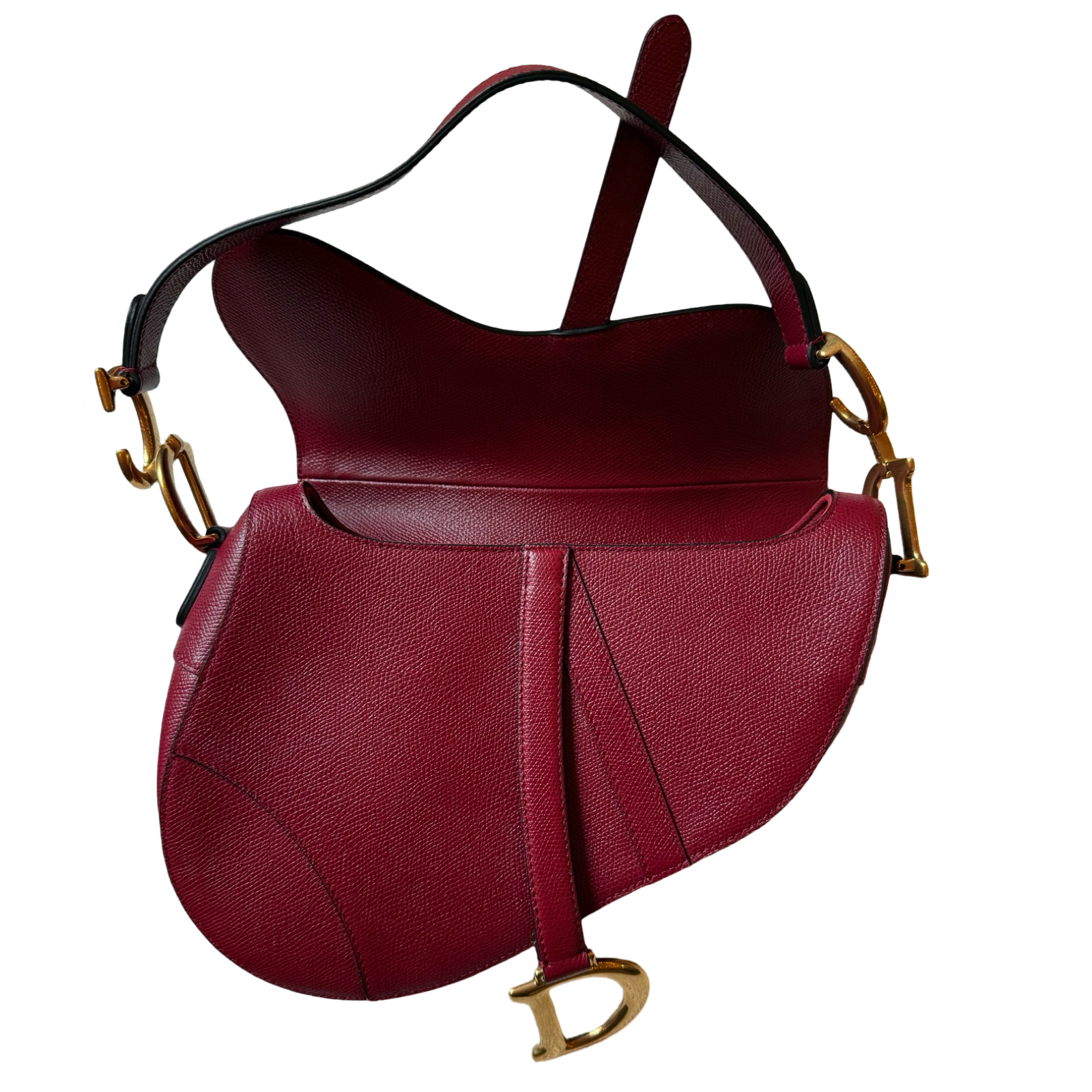 Dior authentic 2019 saddle bag red leather brand new condition