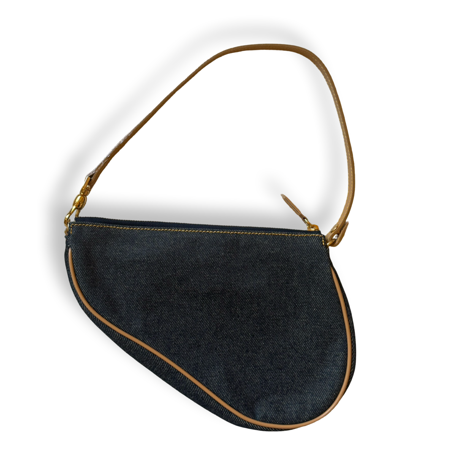 Christian Dior Vintage 00s Denim Saddle Bag authentic dark rinse y2k 