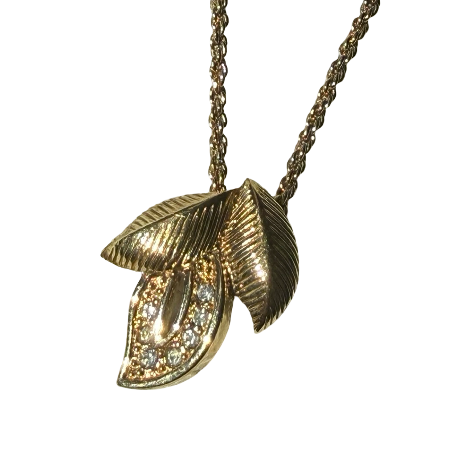 Dior Vintage Tri-Leaf Chain