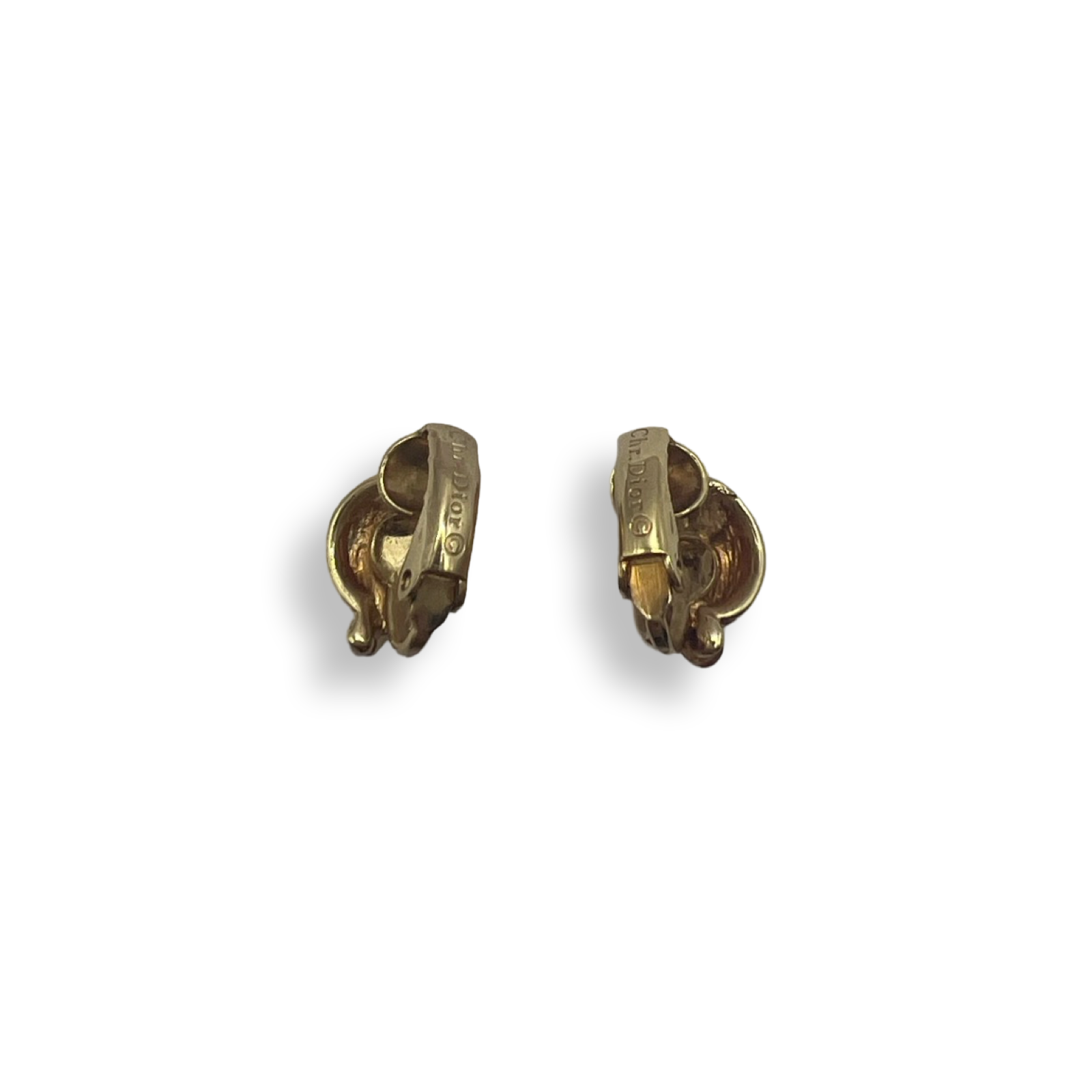 Vintage dior earrings authentic gold plated