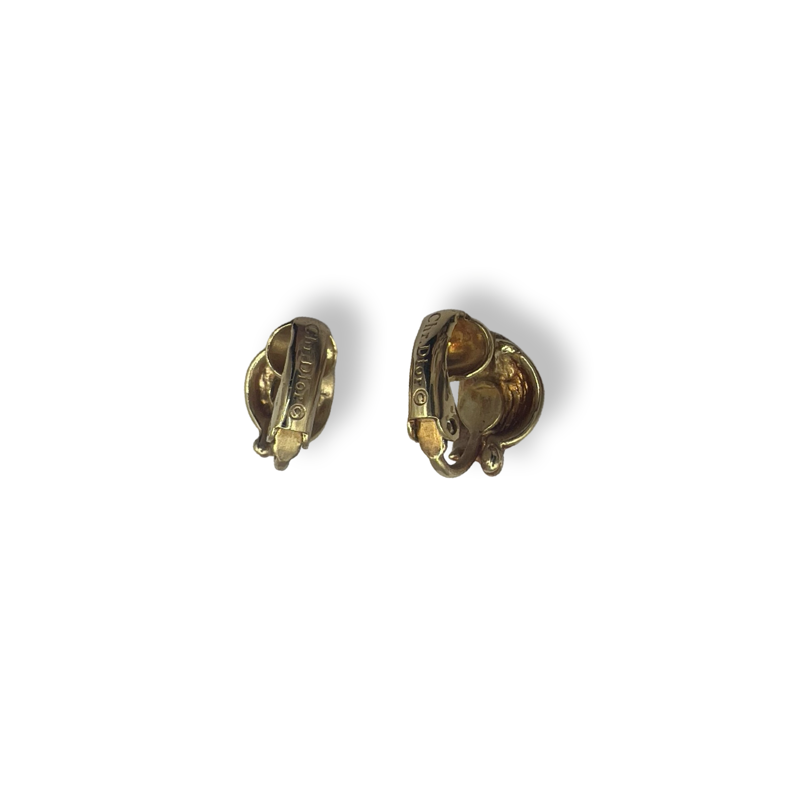 Vintage Authentic Christian Dior Earrings Gold