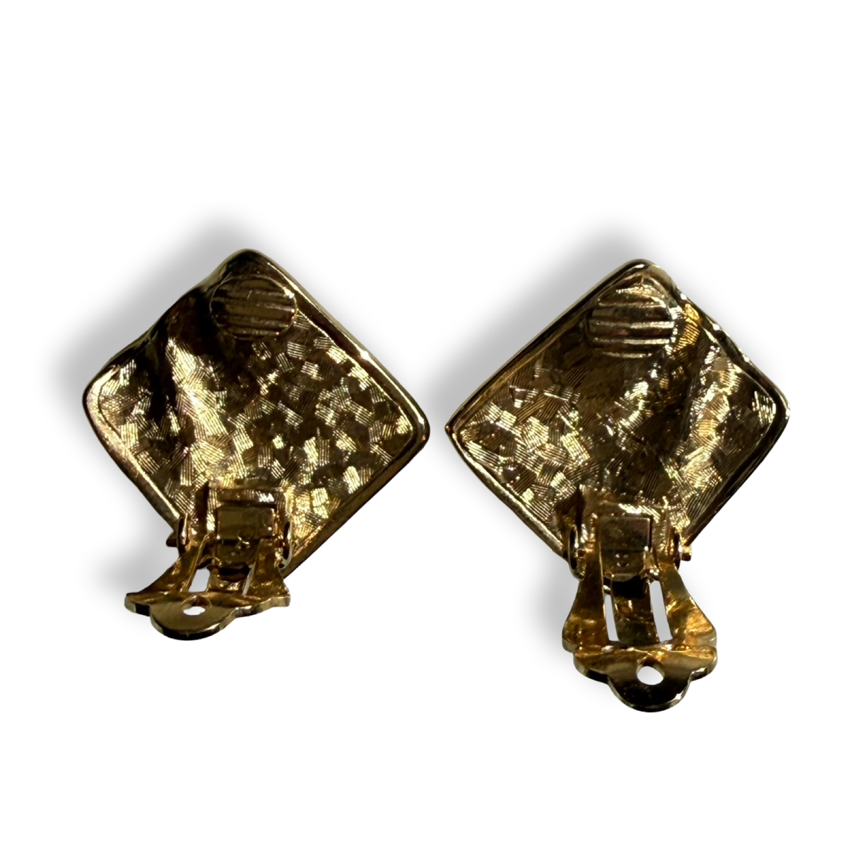 Givenchy Vintage Wavy Square Earrings