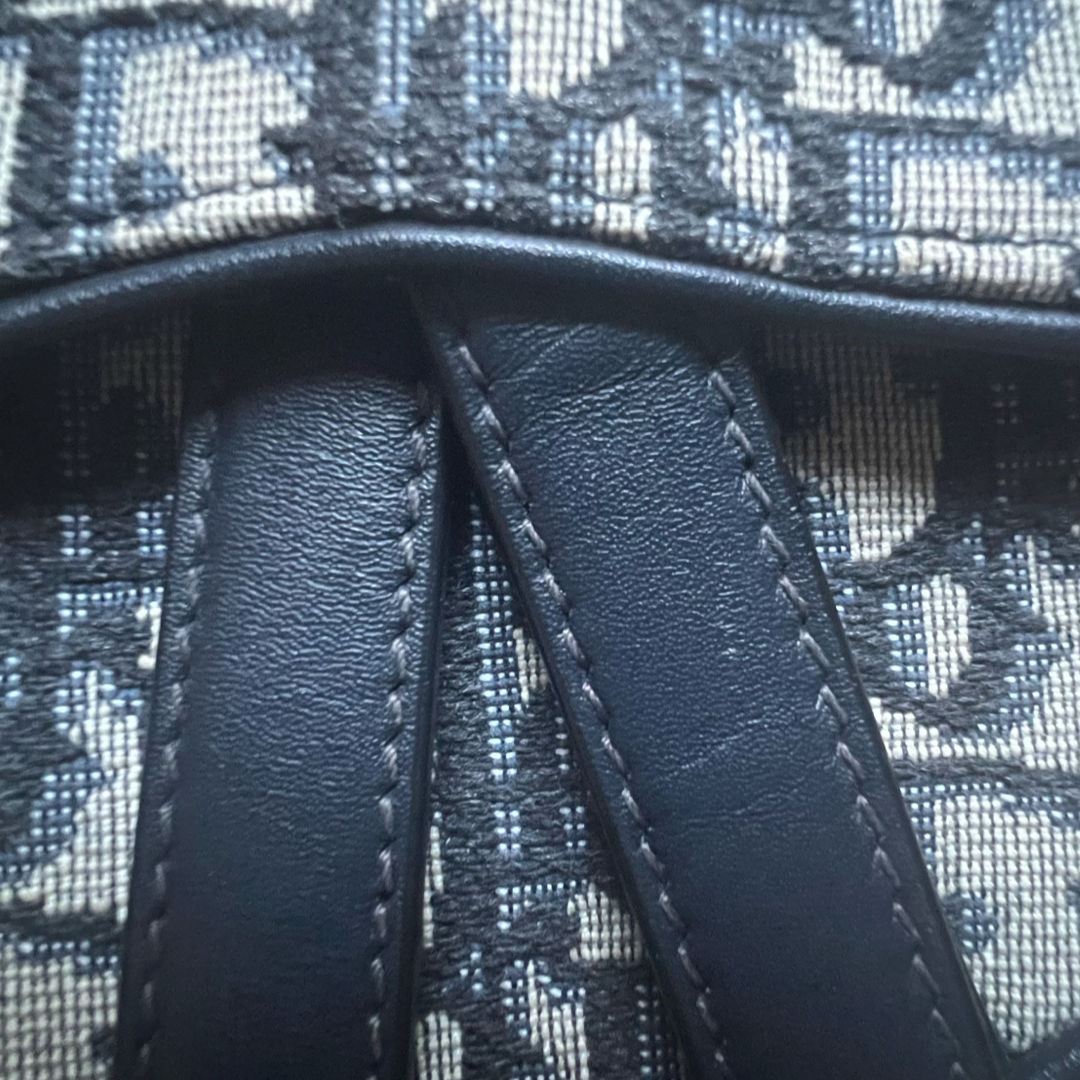 Christian Dior Authentic Saddle Bag Classic Pattern Canvas Mini