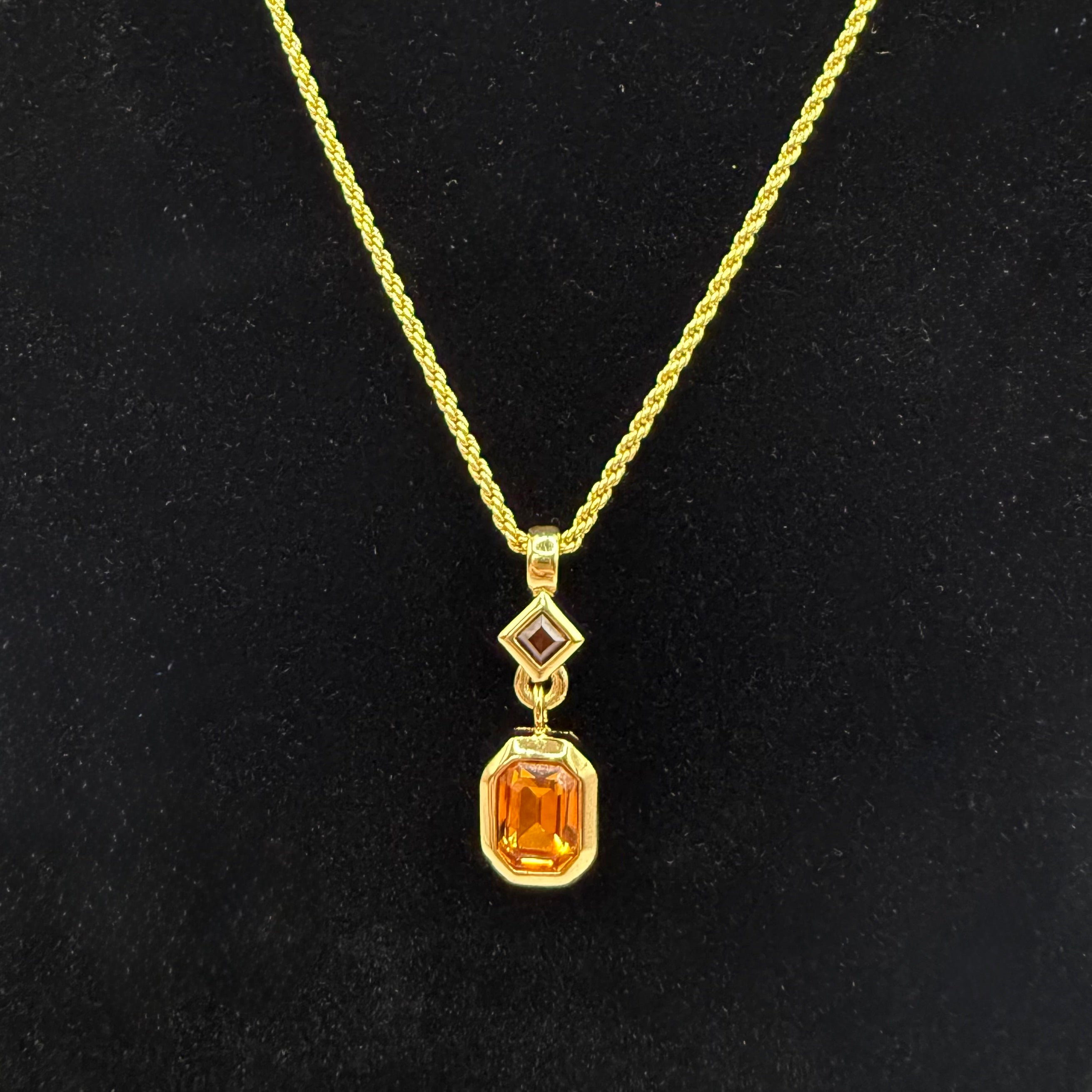 Dior Vintage Amber Swing Pendant