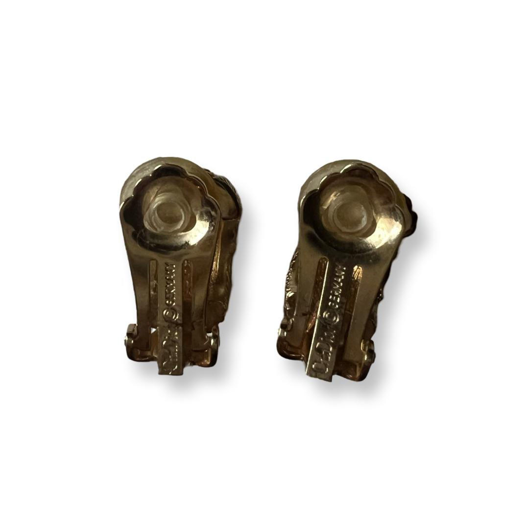 Christian Dior gold plated Vintage Earrings 