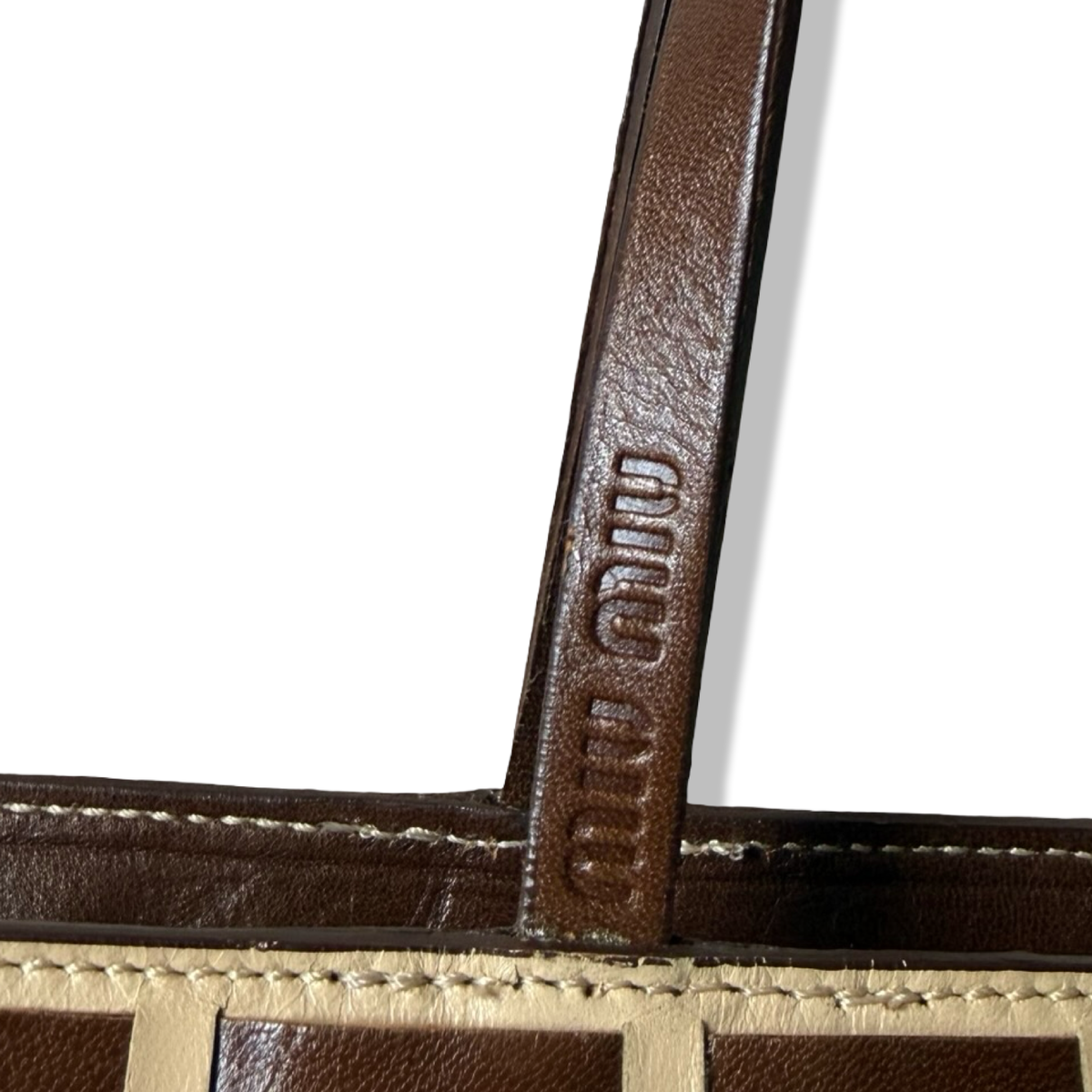 Miu Miu Vintage Woven Waffle Bag