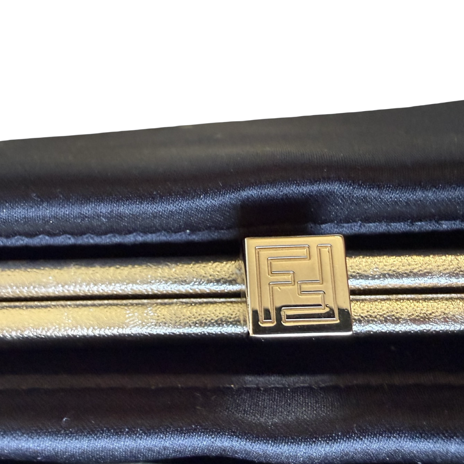 Fendi Satin Jeweled Clutch