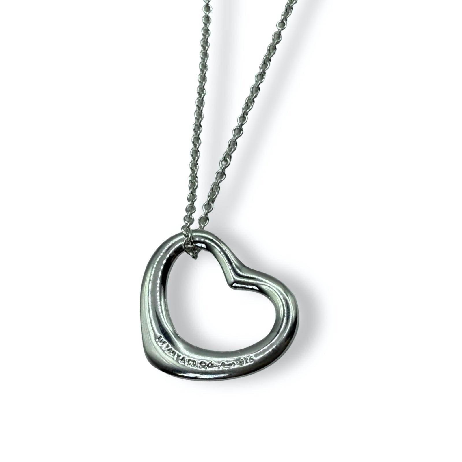 Tiffany & Co. Open Heart Pendant Necklace