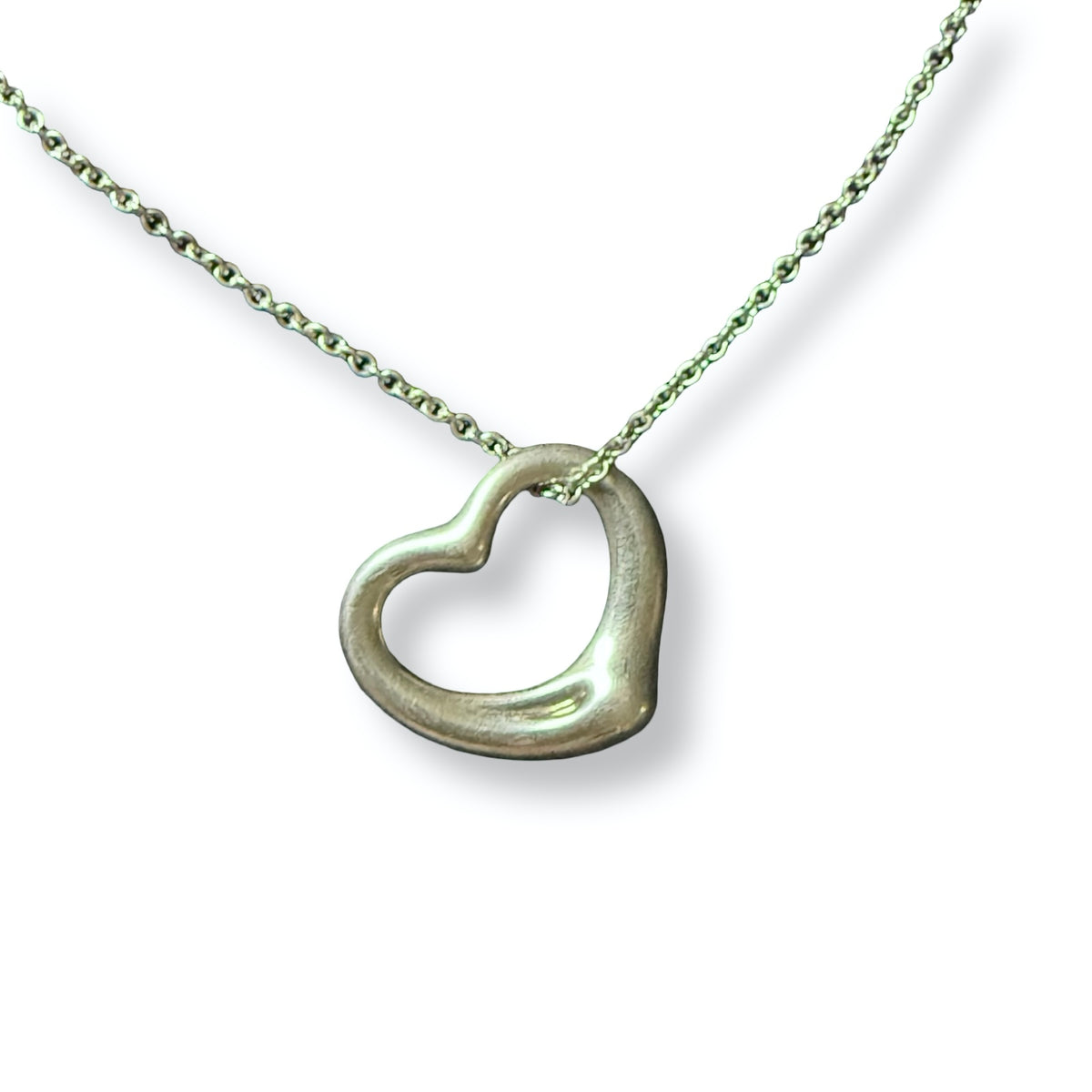 Tiffany & Co. Open Heart Pendant Necklace