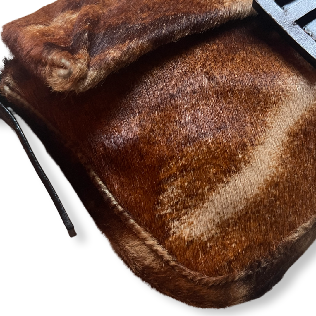 Fendi Baguette Pony Hair Calf Hide leather and hair brown on brown 