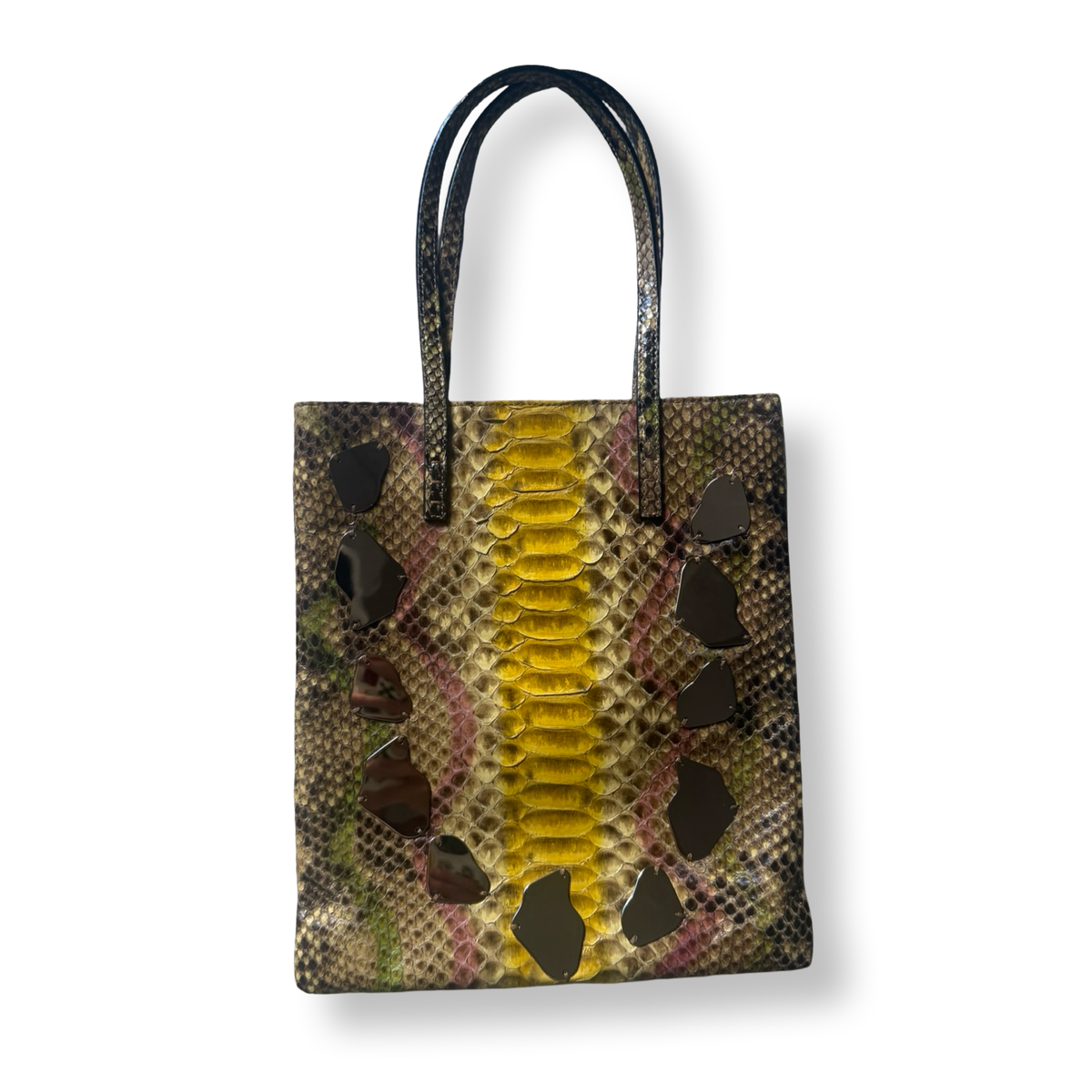 Fendi Vintage Python Mirror Tote