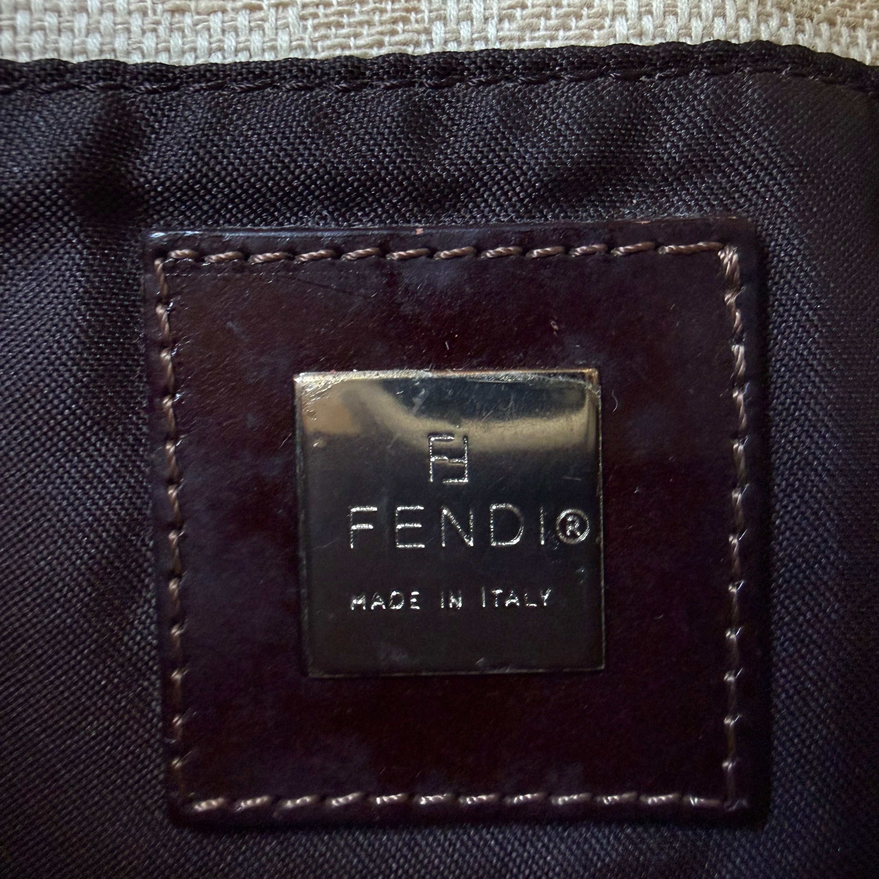 Fendi Vintage Zucca Shoulder Bag Small