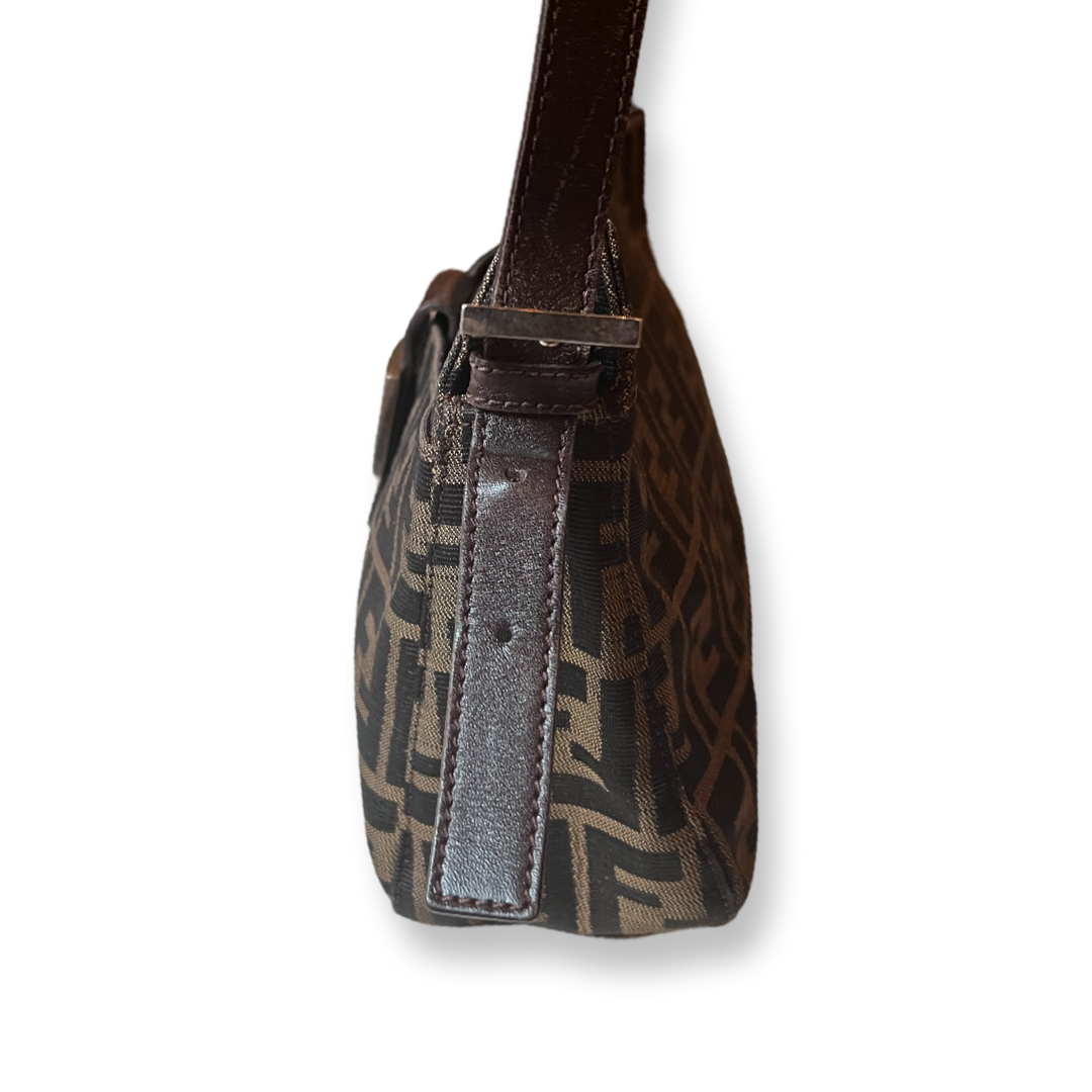 fendi zucca vintage signature shoulder bag