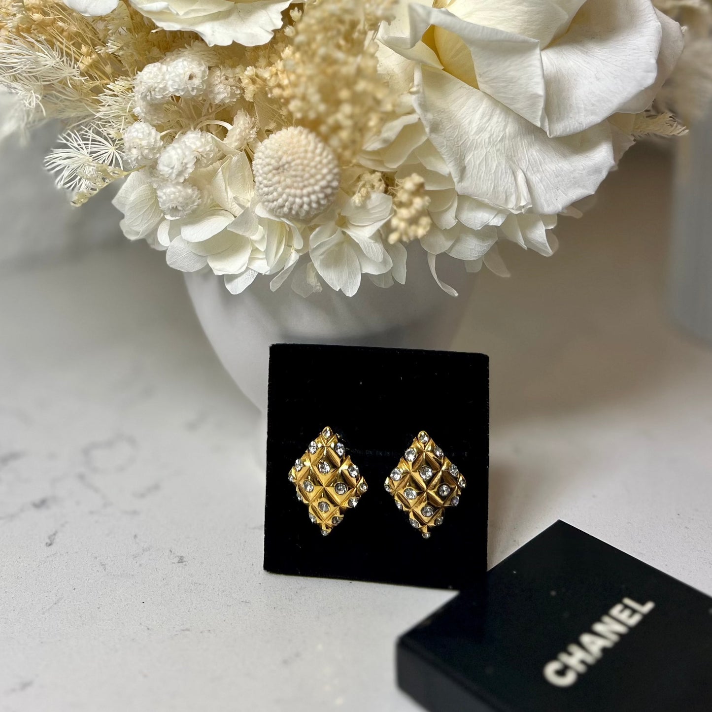 Chanel Matelasse diamond earrings