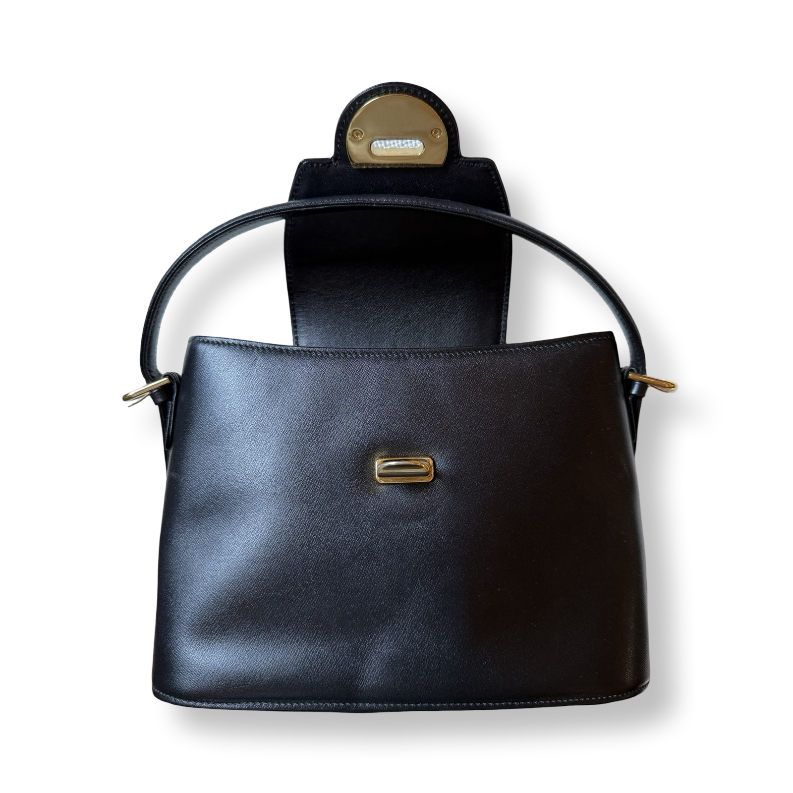 Givenchy Black Leather Vintage Hand Bag Authentic