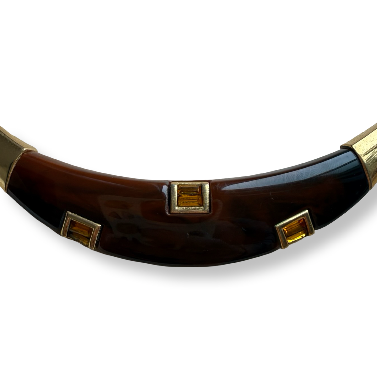 Givenchy Vintage Enamel & Crystal Choker