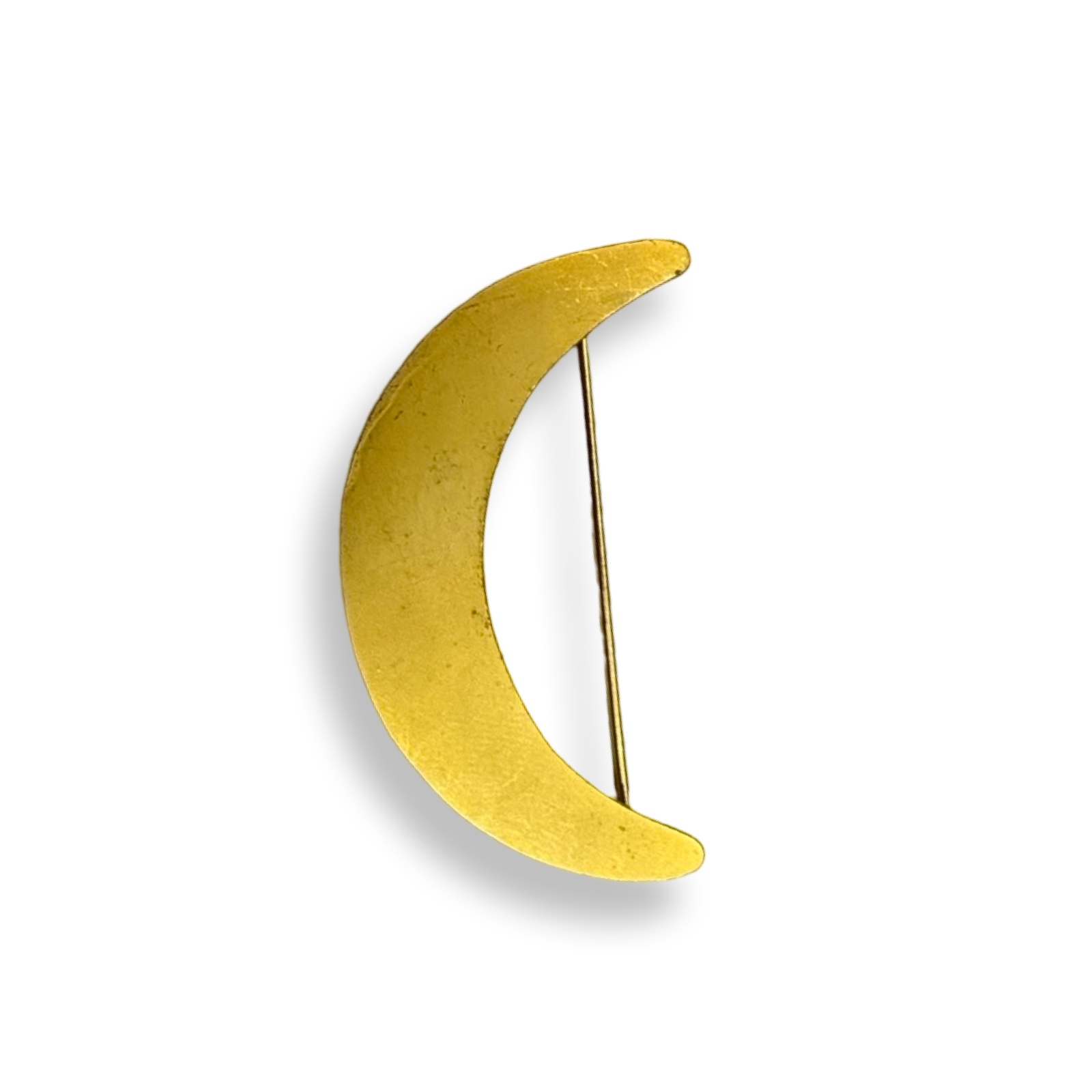 Givenchy Vintage Crescent Moon Brooch Pin Gold Authentic 