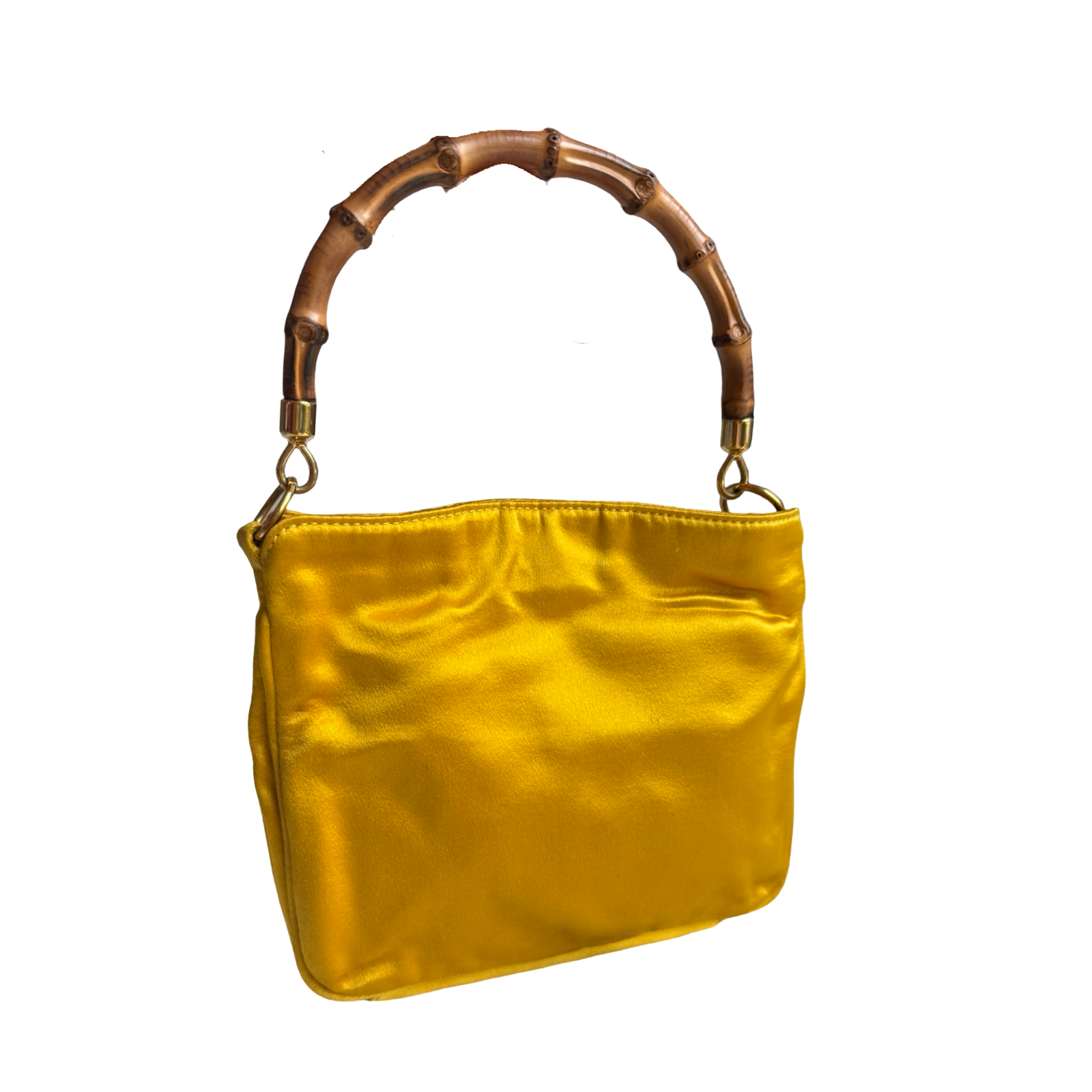 Tom Ford era gucci 00s yellow satin bamboo handle authentic