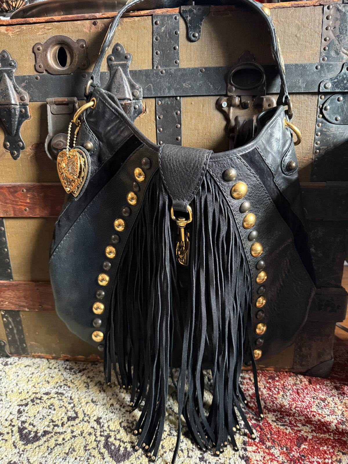 Gucci Babouska Fringe Indy Hobo Large