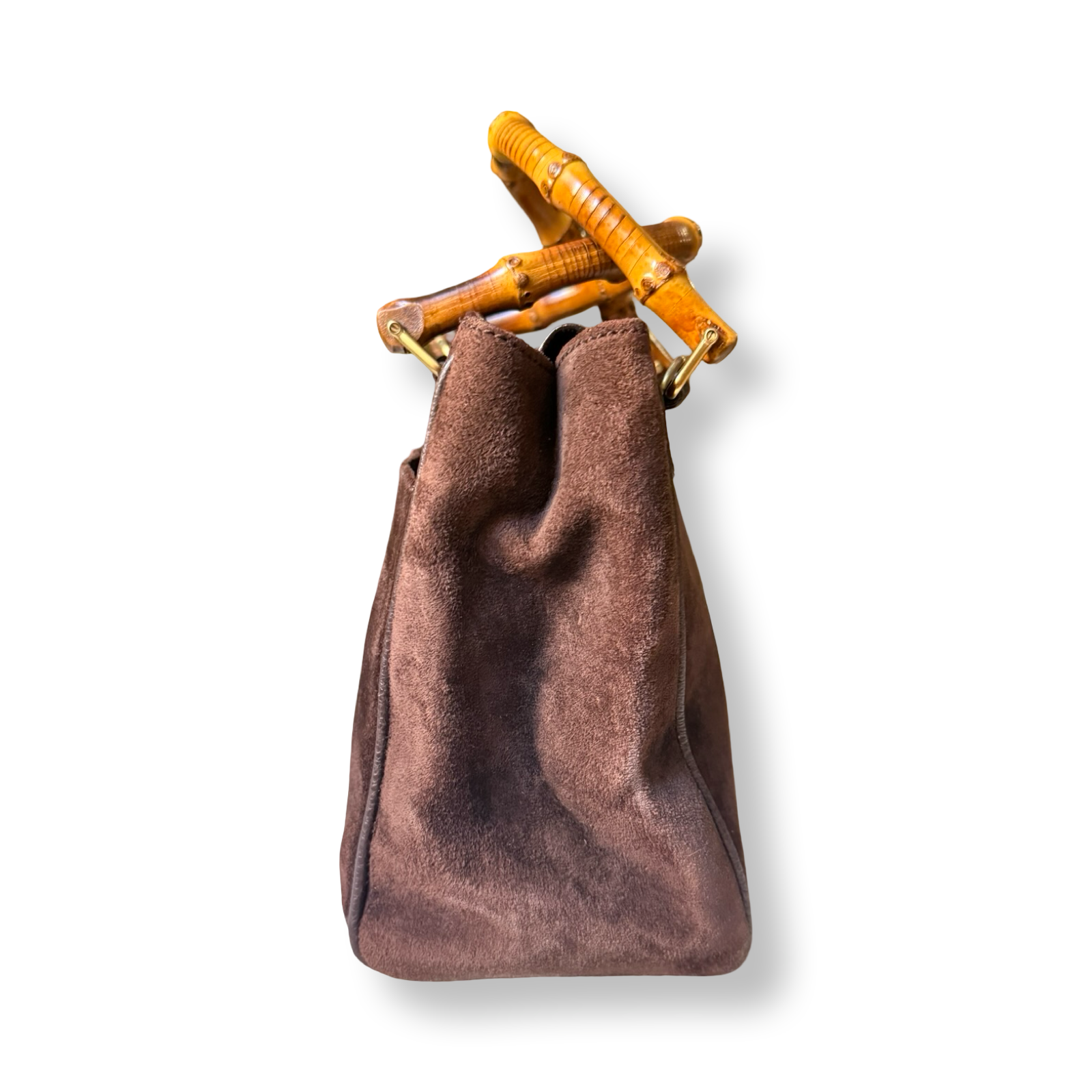 Gucci Diana Suede Mini Bamboo Tote