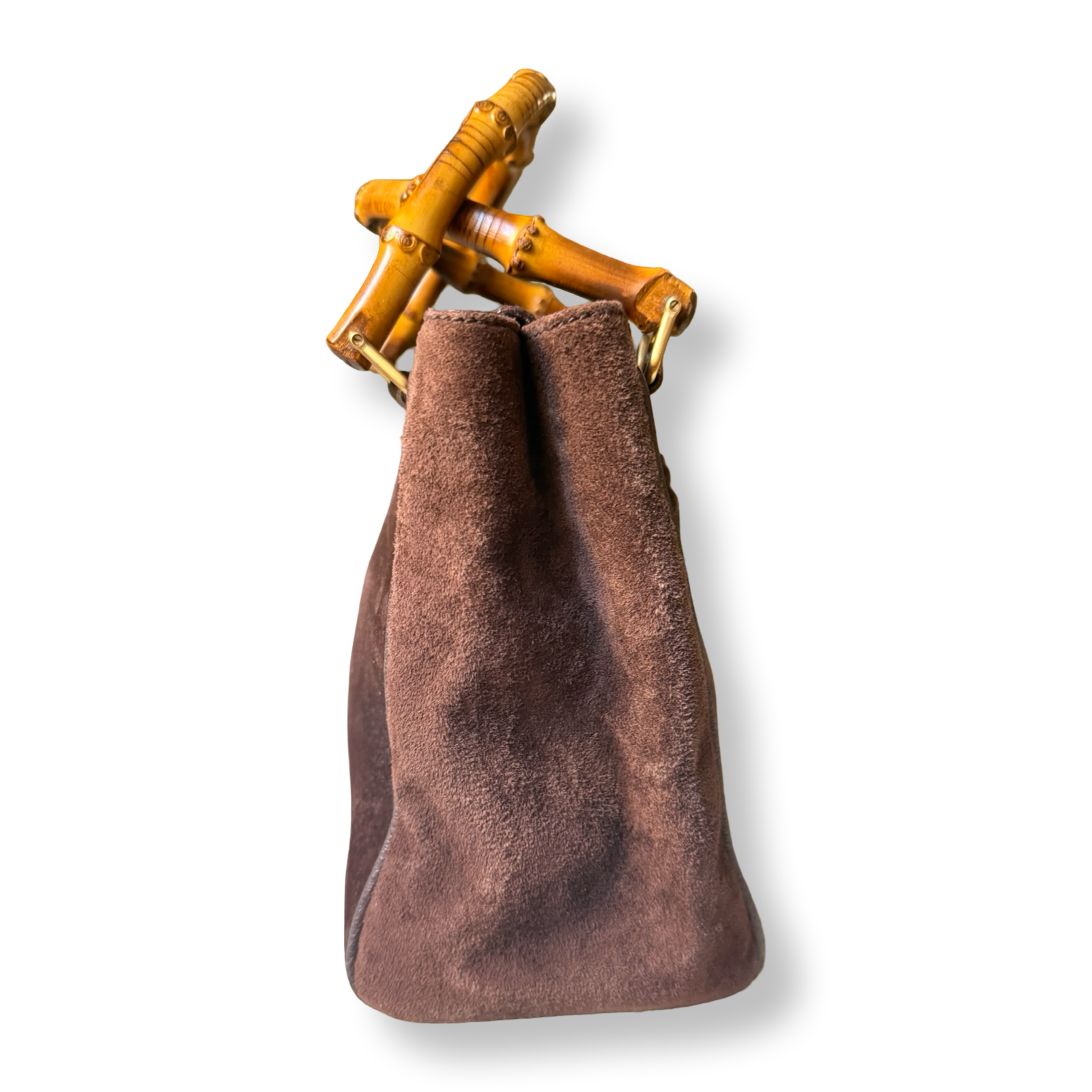 Gucci Diana Suede Mini Bamboo Tote