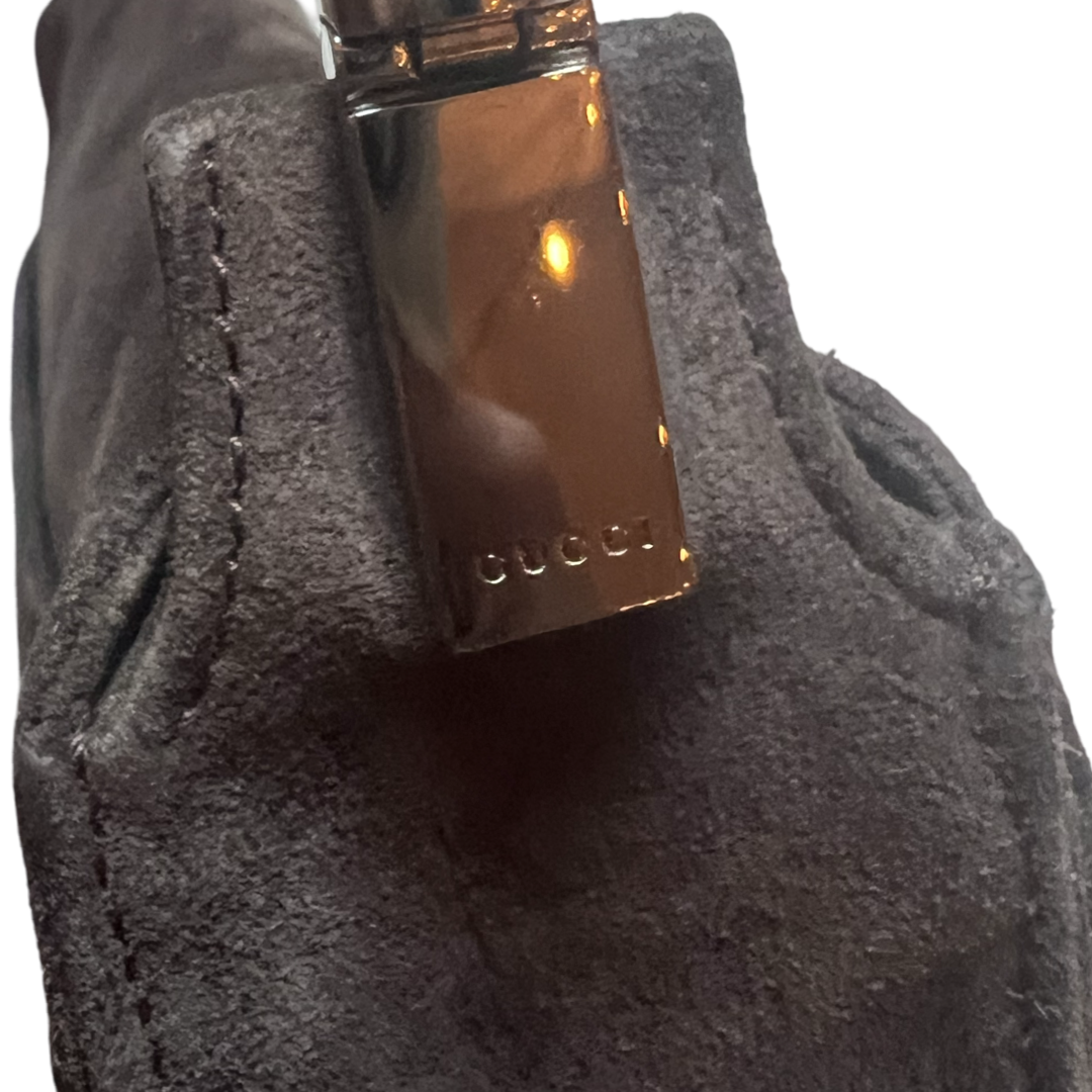 Old Gucci Handbag Tom Ford Era Chocolate Brown Suede
