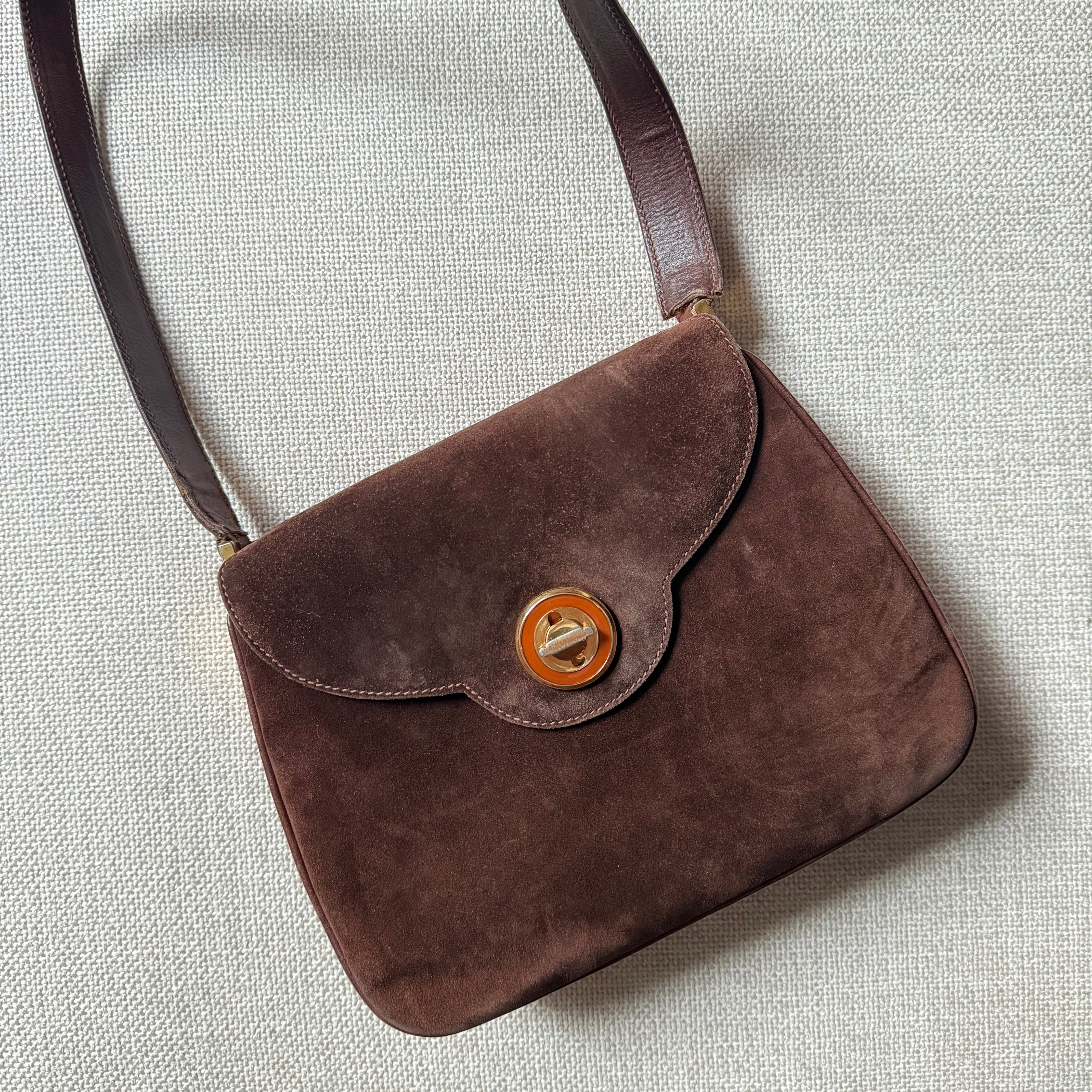 Gucci Vintage '70s Suede Shoulder