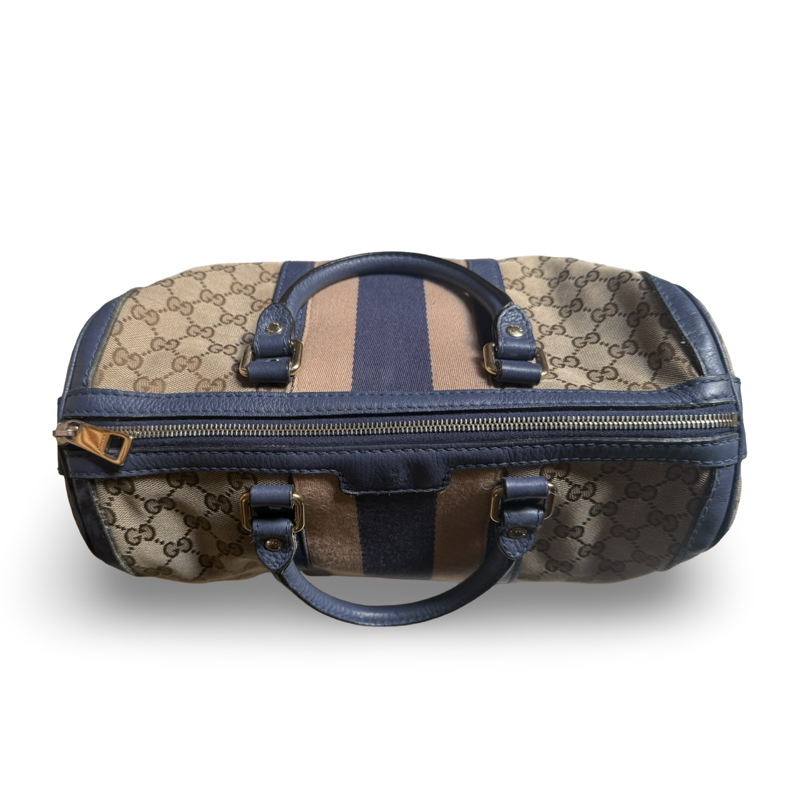 Gucci Web Boston Bag Medium Satchel