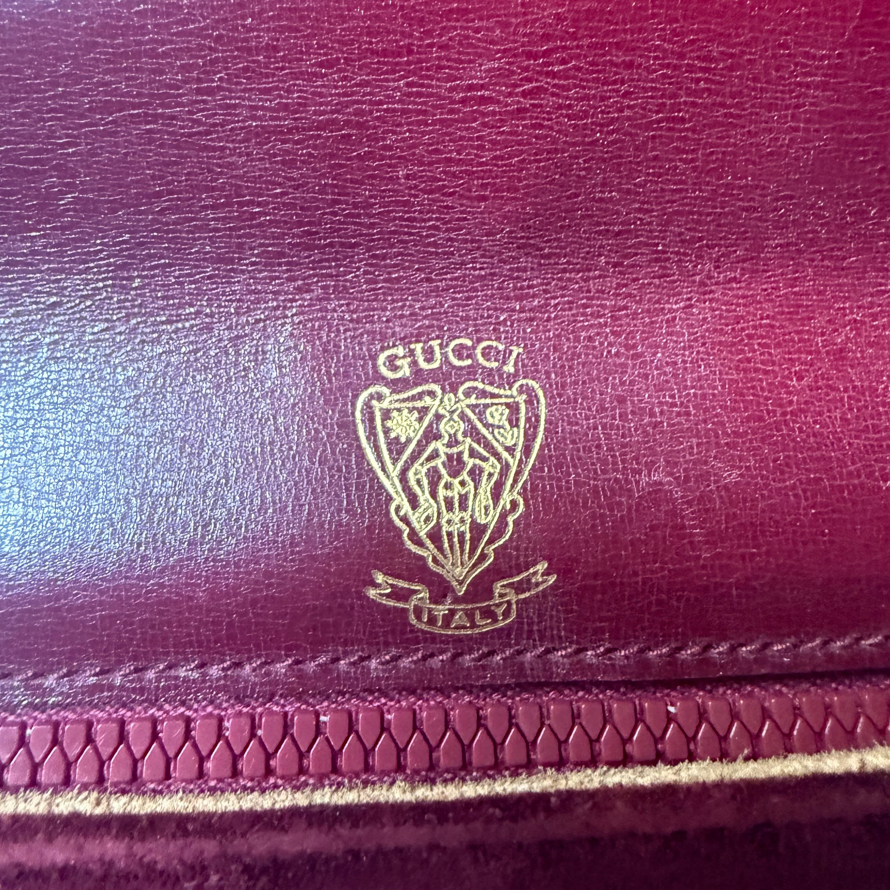 Gucci Vintage Suede Horsebit Clutch