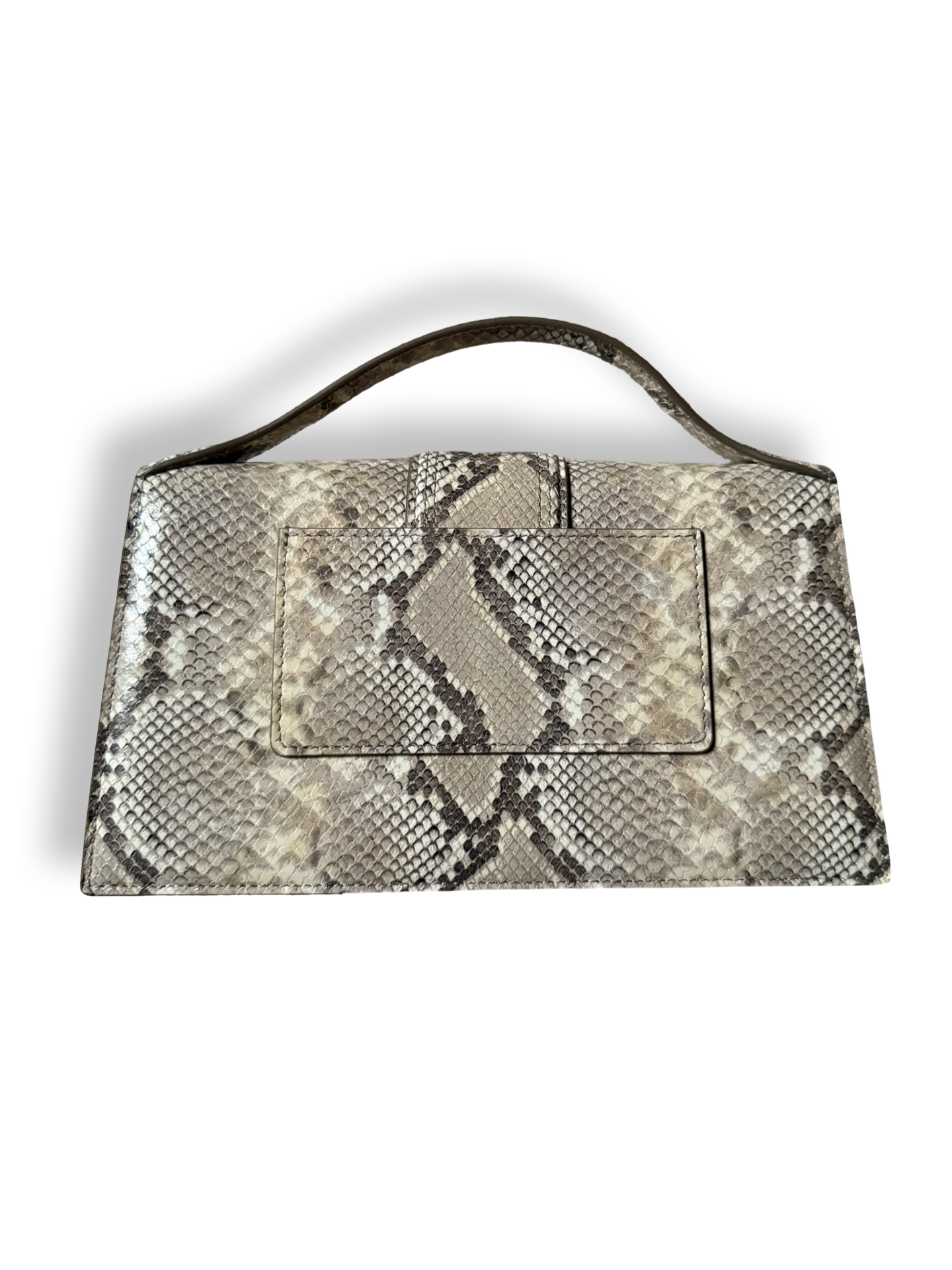 Jacquemus Le Grand Bambino Snake embossed leather ivory two way wear bag like new authentic