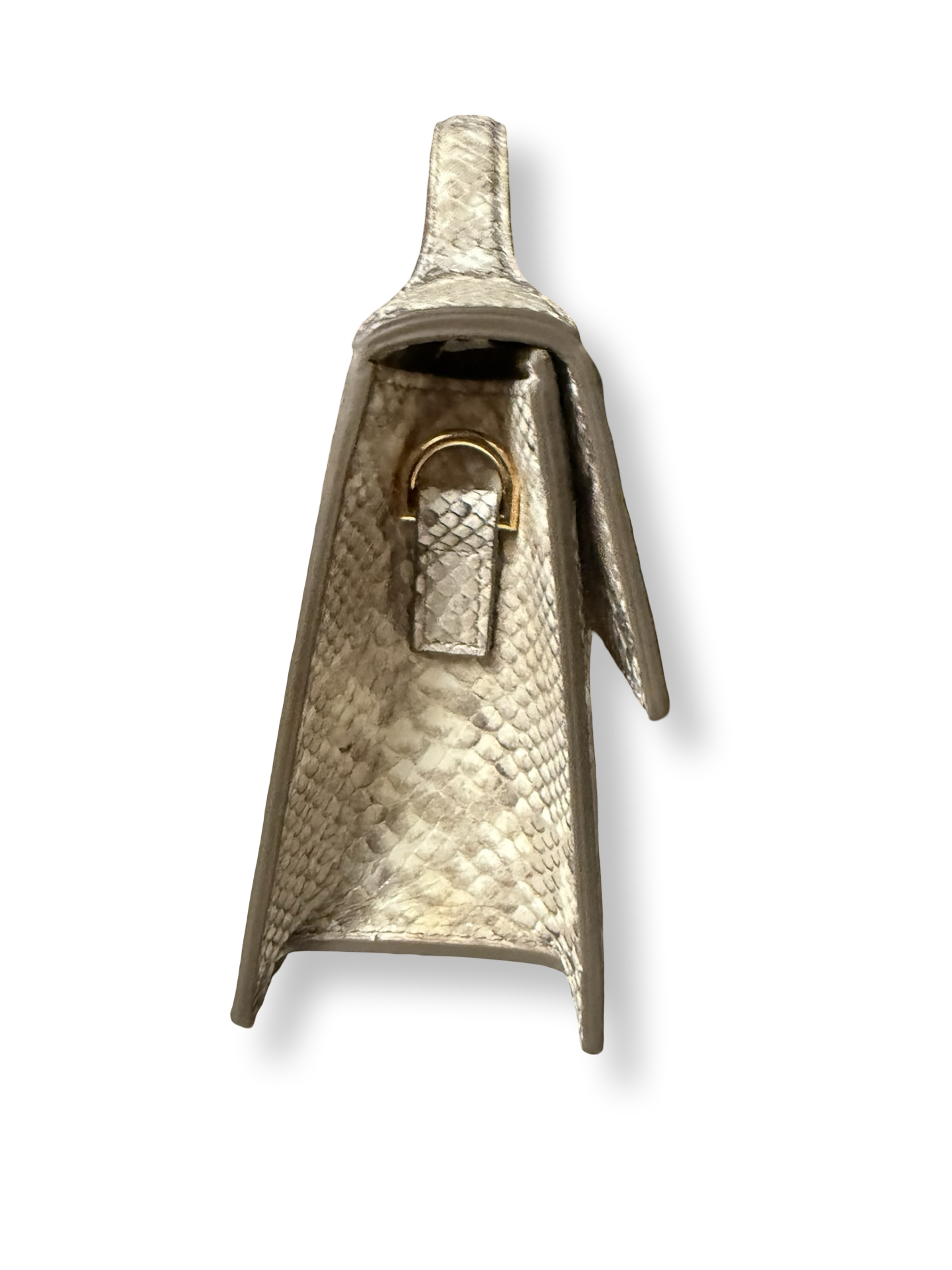 Jacquemus Le Grand Bambino Snake embossed leather ivory two way wear bag like new authentic