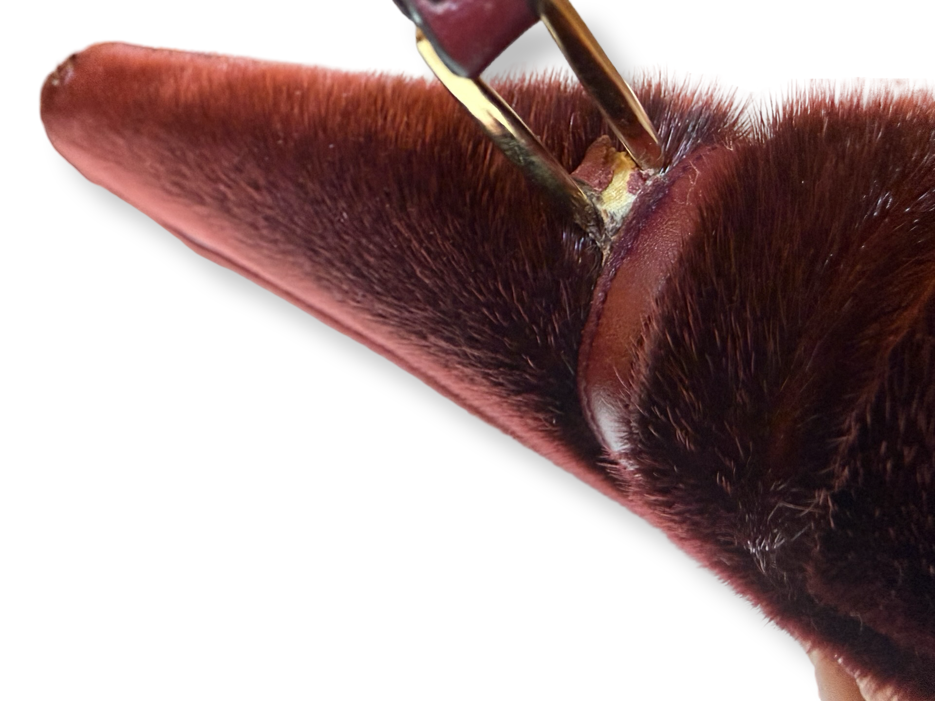 Loewe Fur East to West Shoulder Clutch