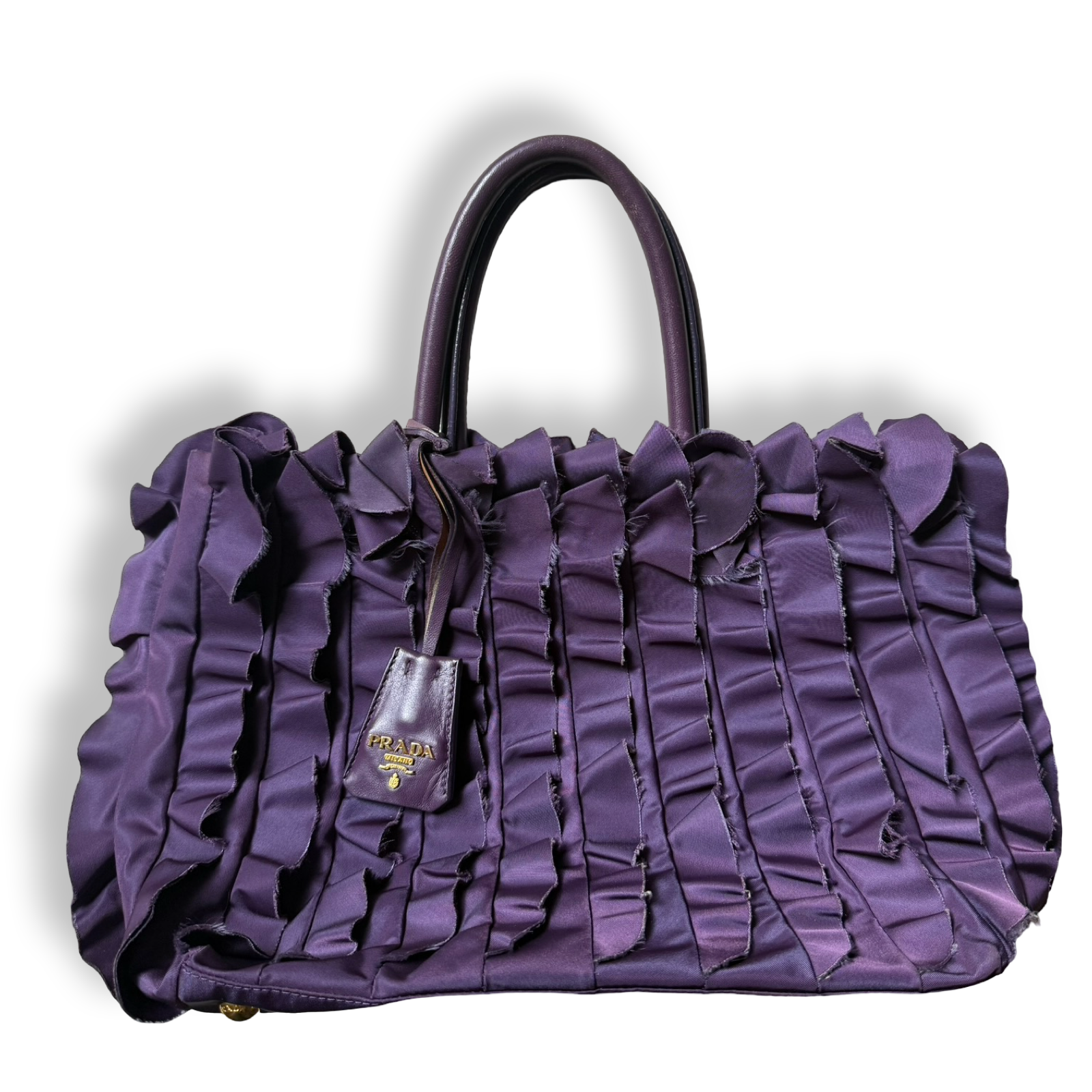Prada Tessuto Ruffle Tote