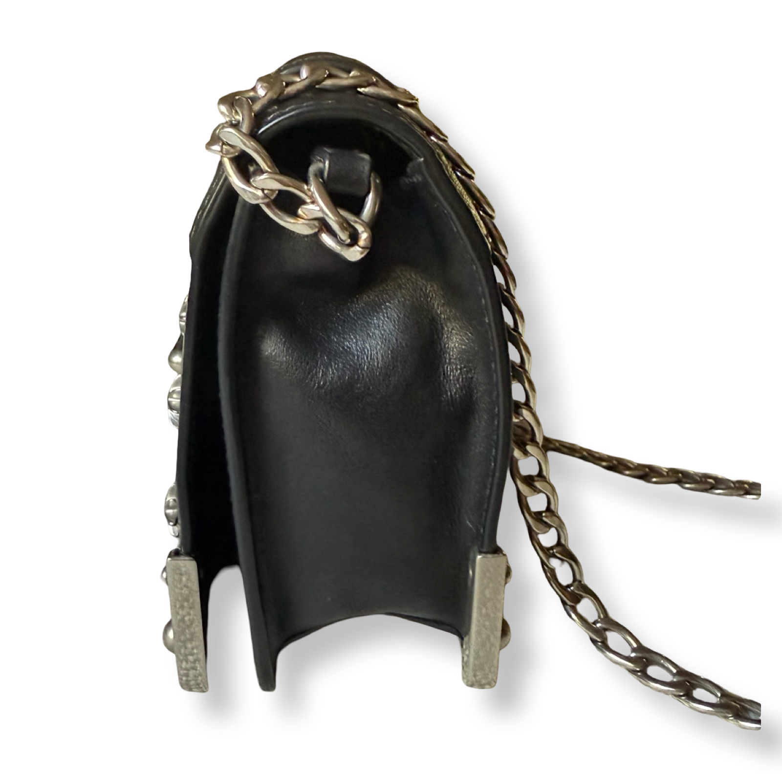 Prada Cahier Bag Astrology Edition black leather silver hardware authentic