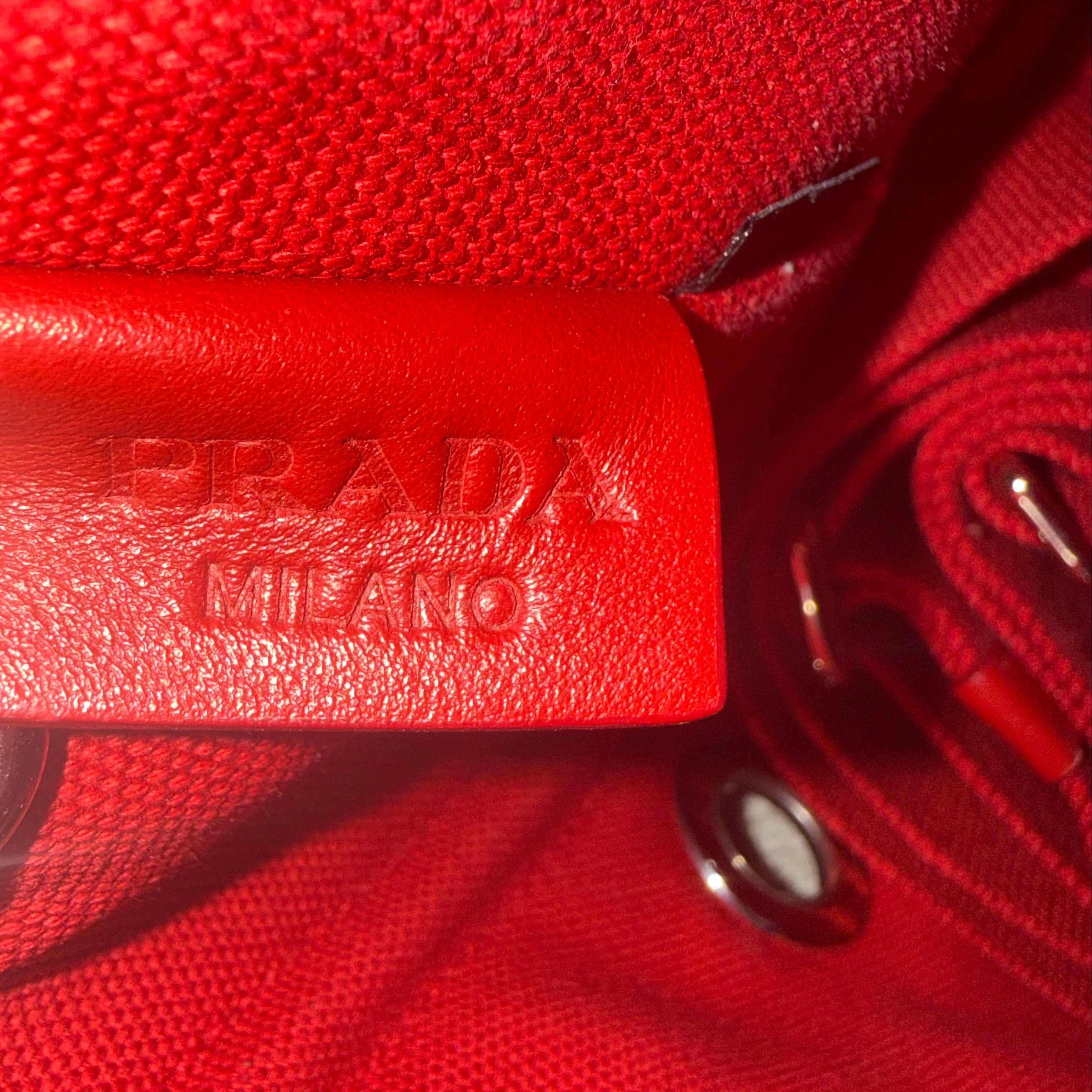 Prada Canapa Grommet Mini Tote