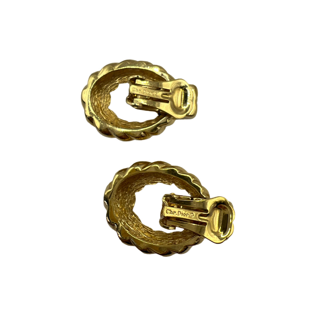 Vintage Dior Earrings Gold 