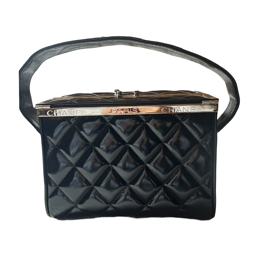 Vintage Chanel Vanity Bag Black 90s