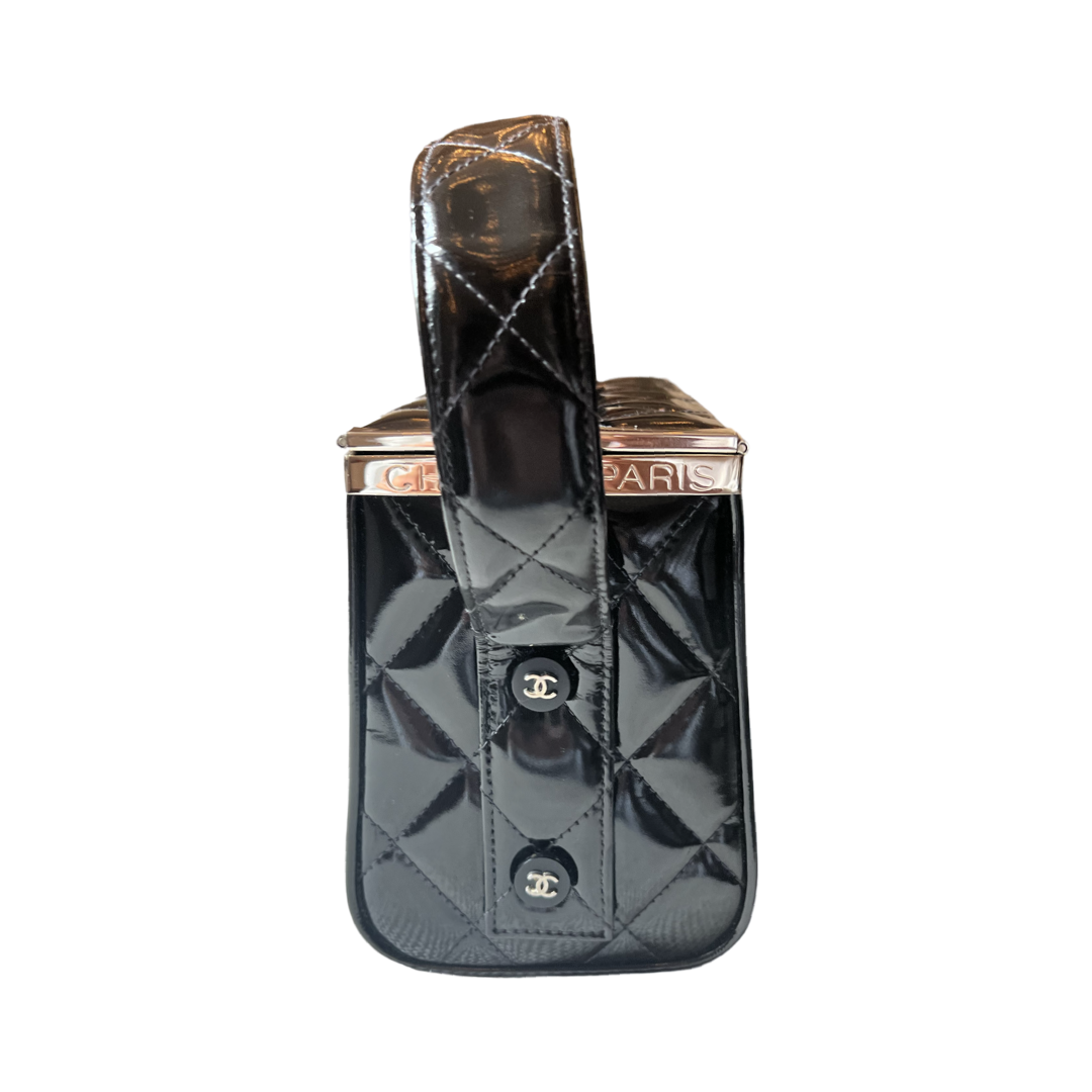 Chanel Vintage Vanity Case box bag black quilted