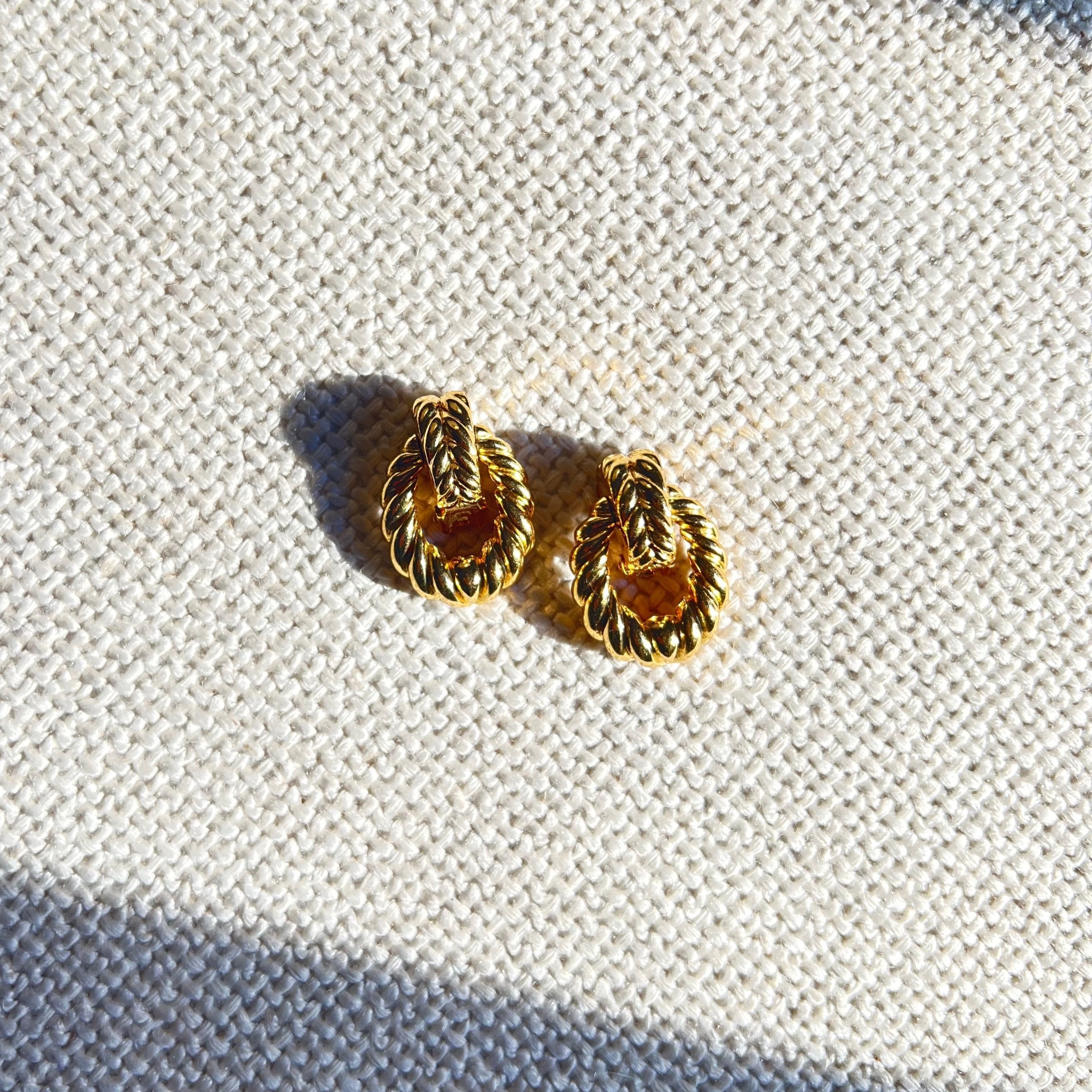 vintage dior gold earrings