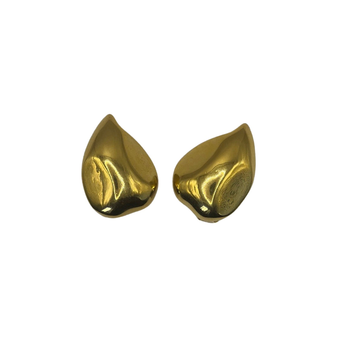 YSL Vintage Teardrop Earrings Gold