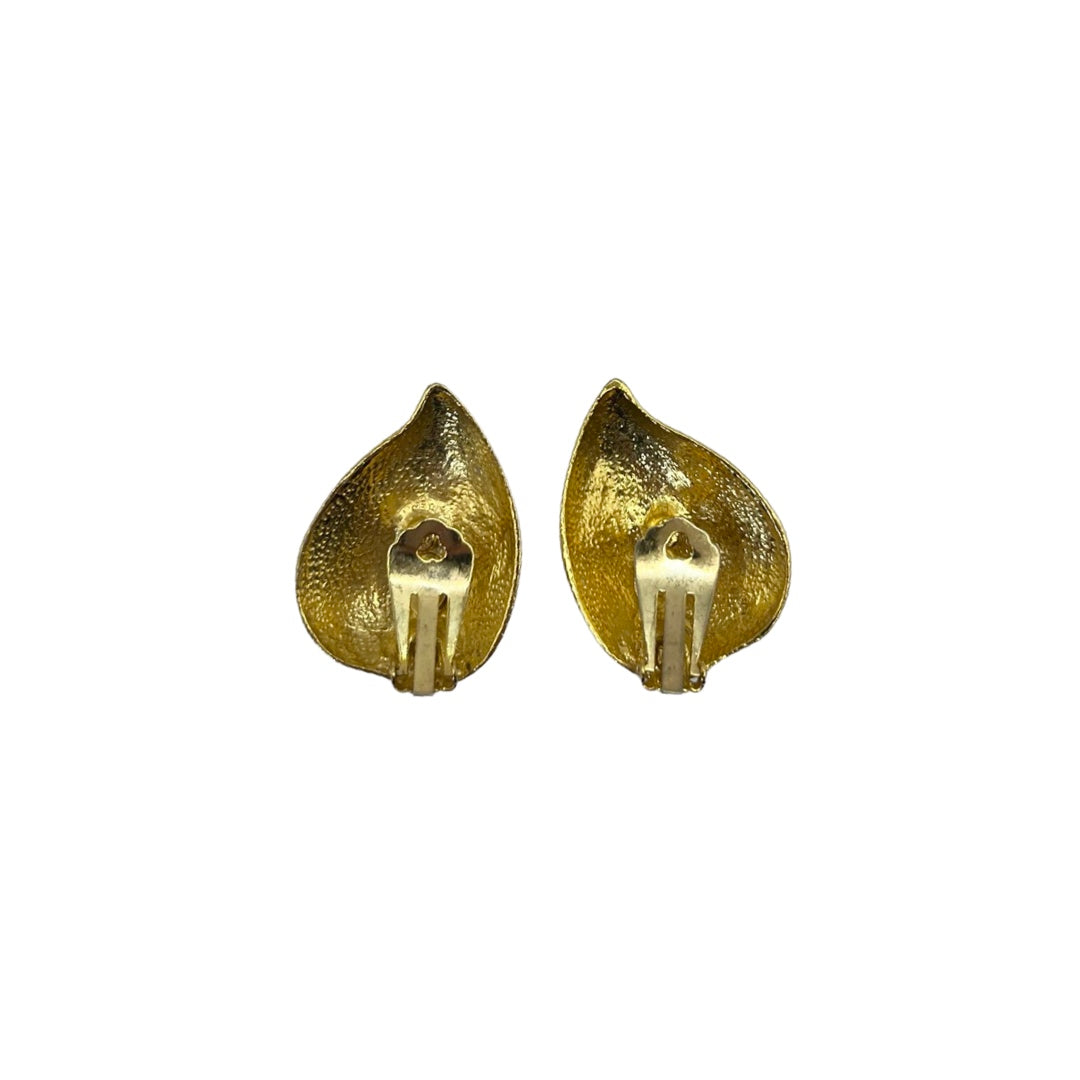 Vintage YSL hammered gold earrings