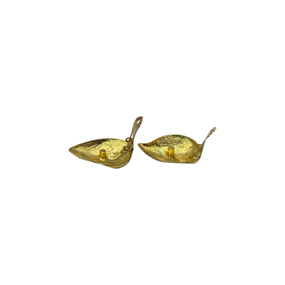 vintage gold saint laurent earrings