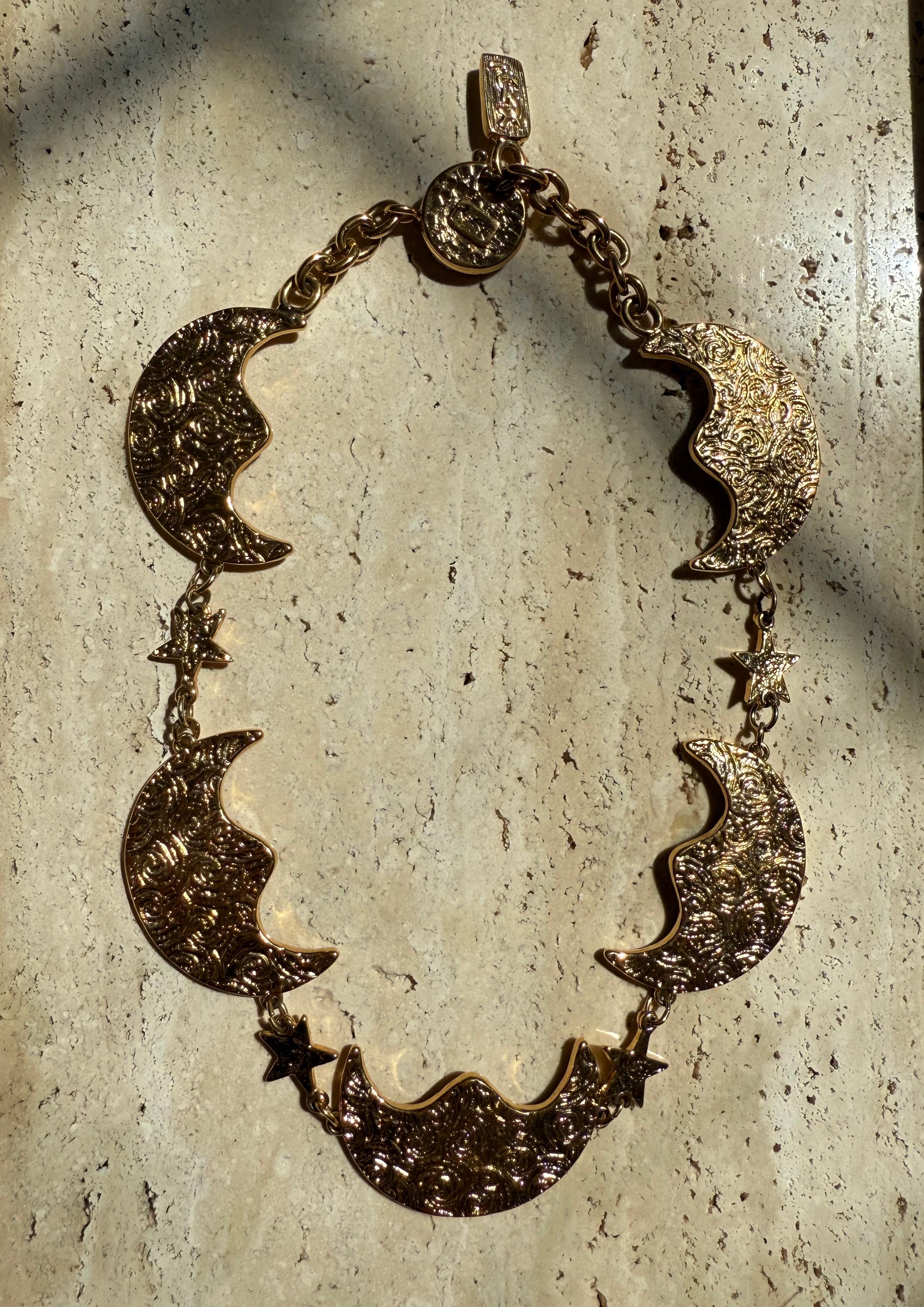 Yves saint laurent authentic vintage '70s moon & stars choker necklace