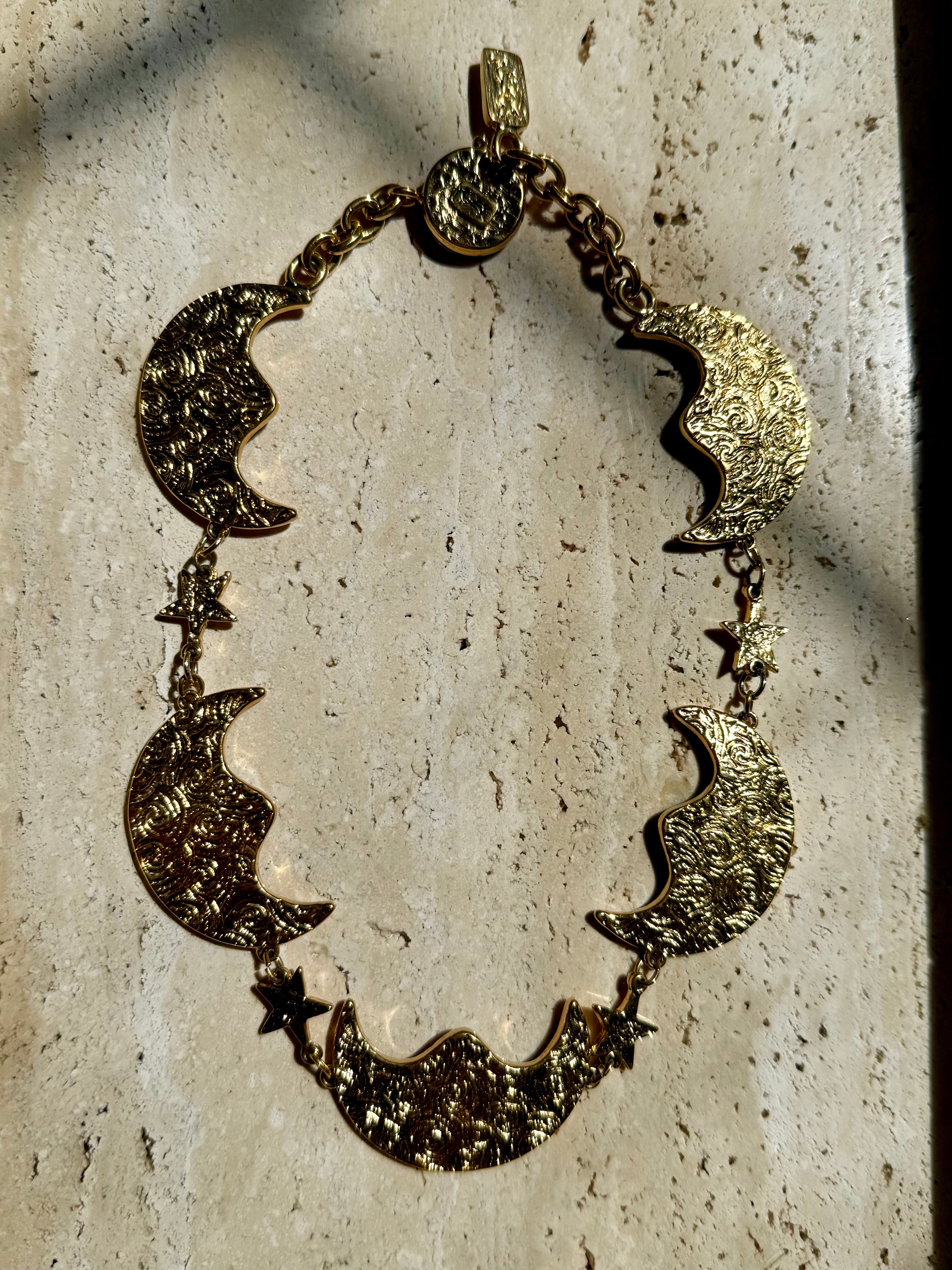 Yves Saint Laurent vintage robert goossens design astrology necklace