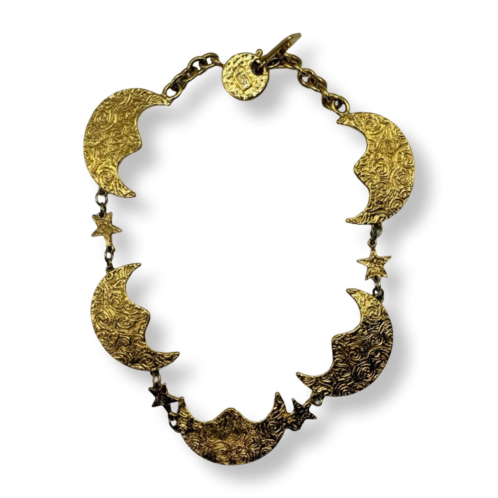 YSL Vintage Moon & Necklace