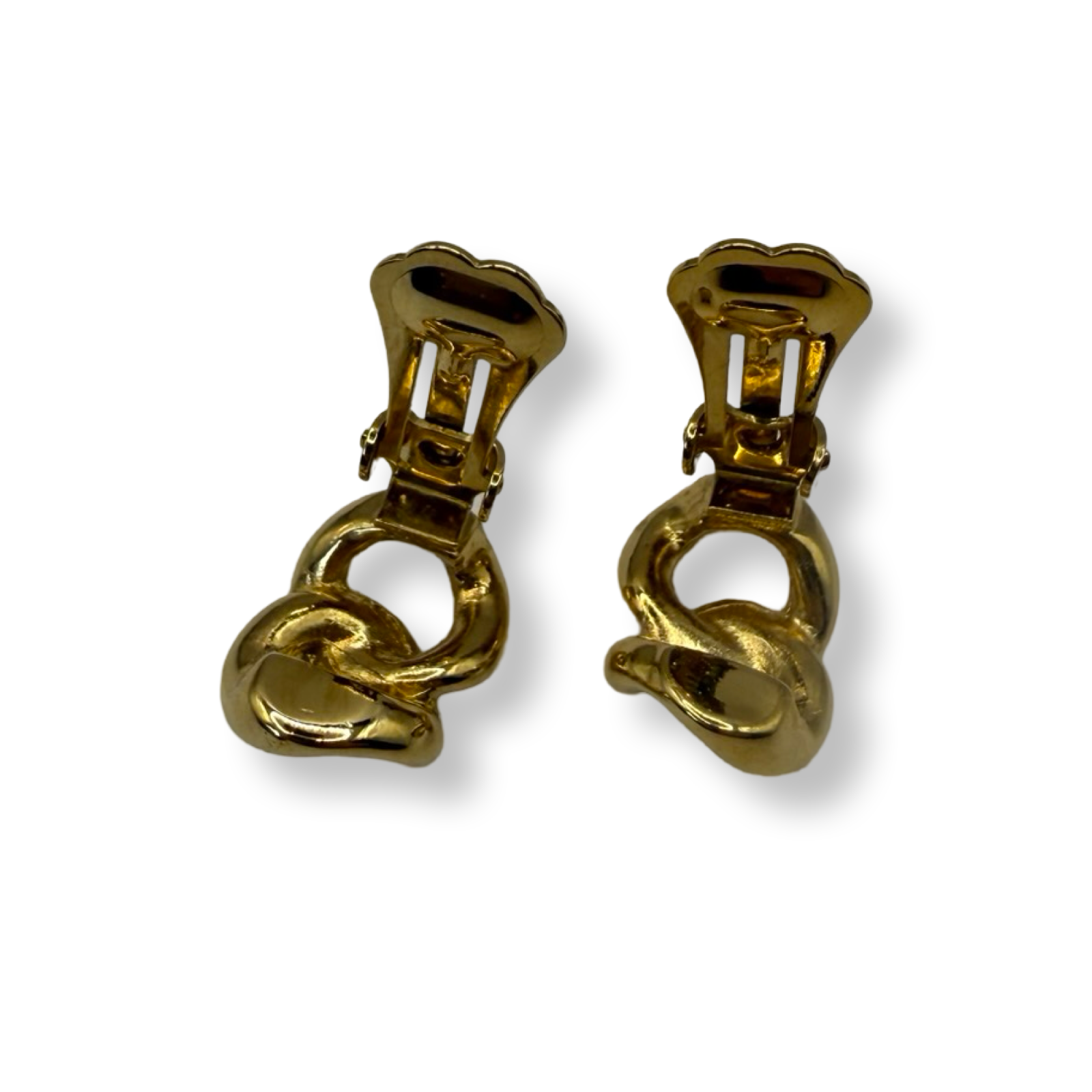 Christian Dior retro gold chain earrings